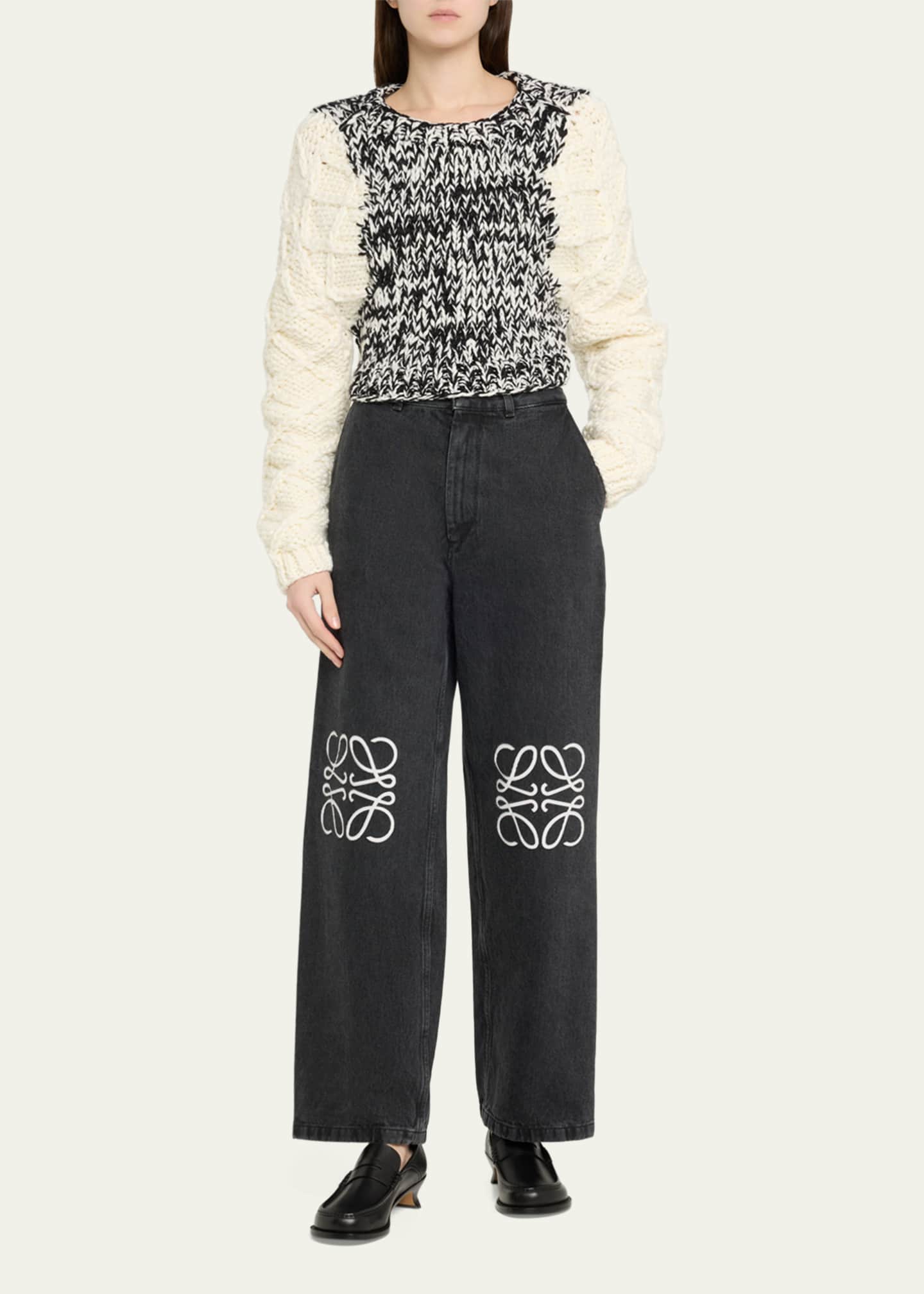 Loewe Campo Leather Kitten Penny Loafers Image 3 of 6