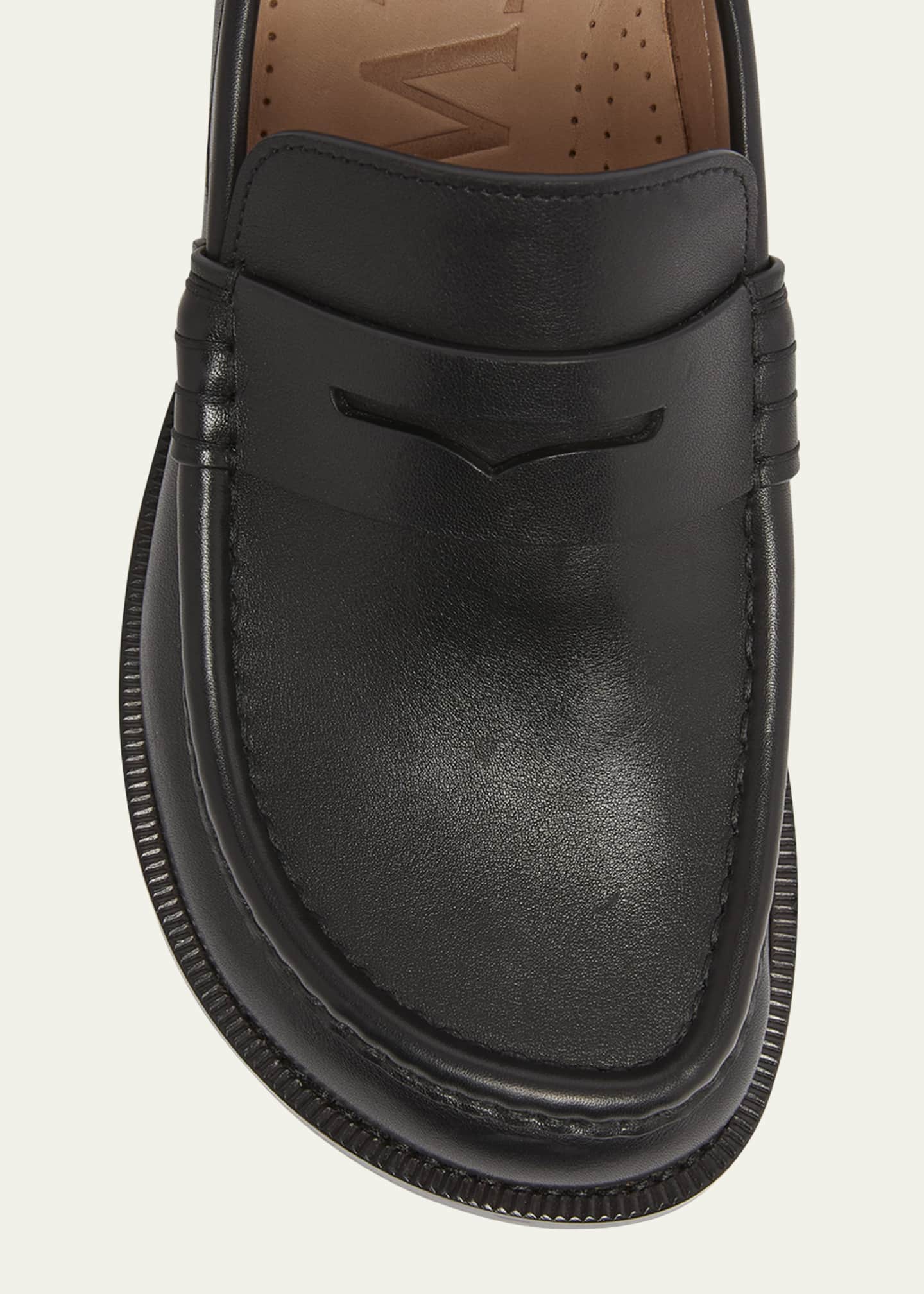 Loewe Campo Leather Kitten Penny Loafers Image 5 of 6