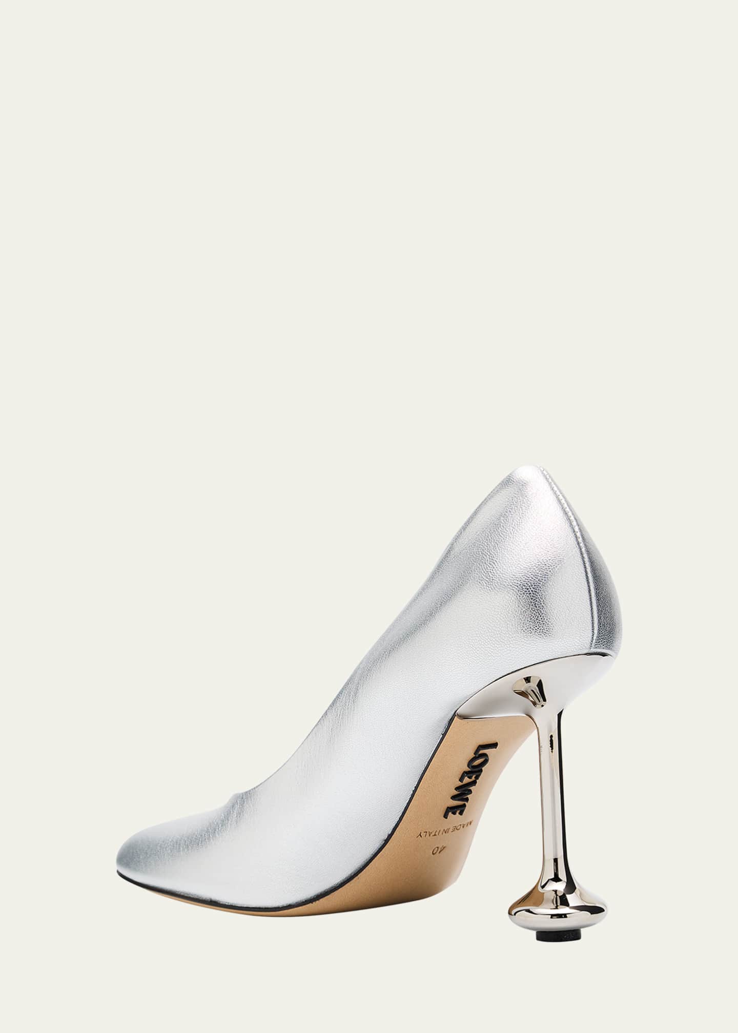 Loewe Toy Metallic Leather Stiletto Pumps Image 4 of 6