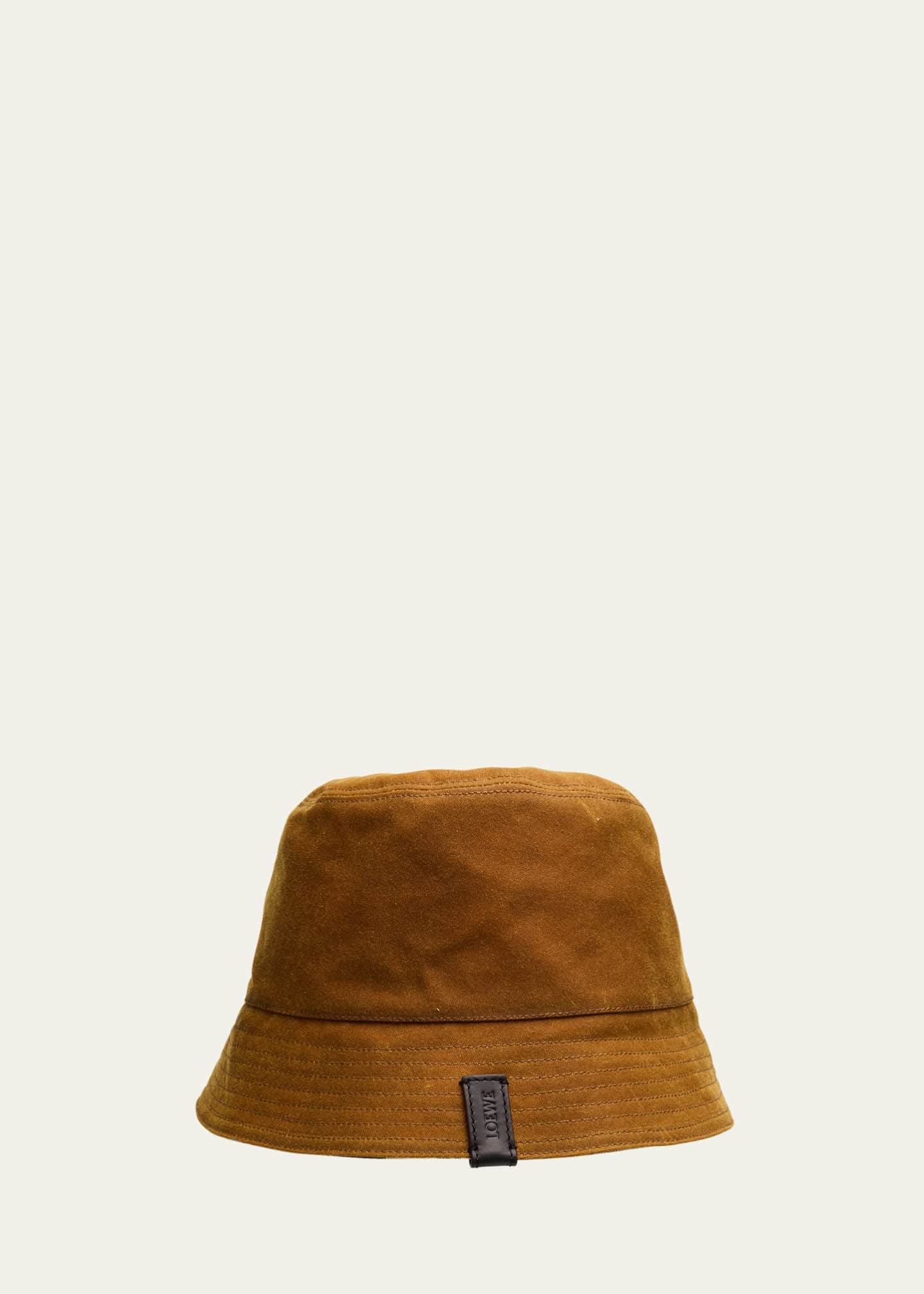Loewe Men's Waxed Canvas and Tartan Reversible Bucket Hat Image 1 of 2