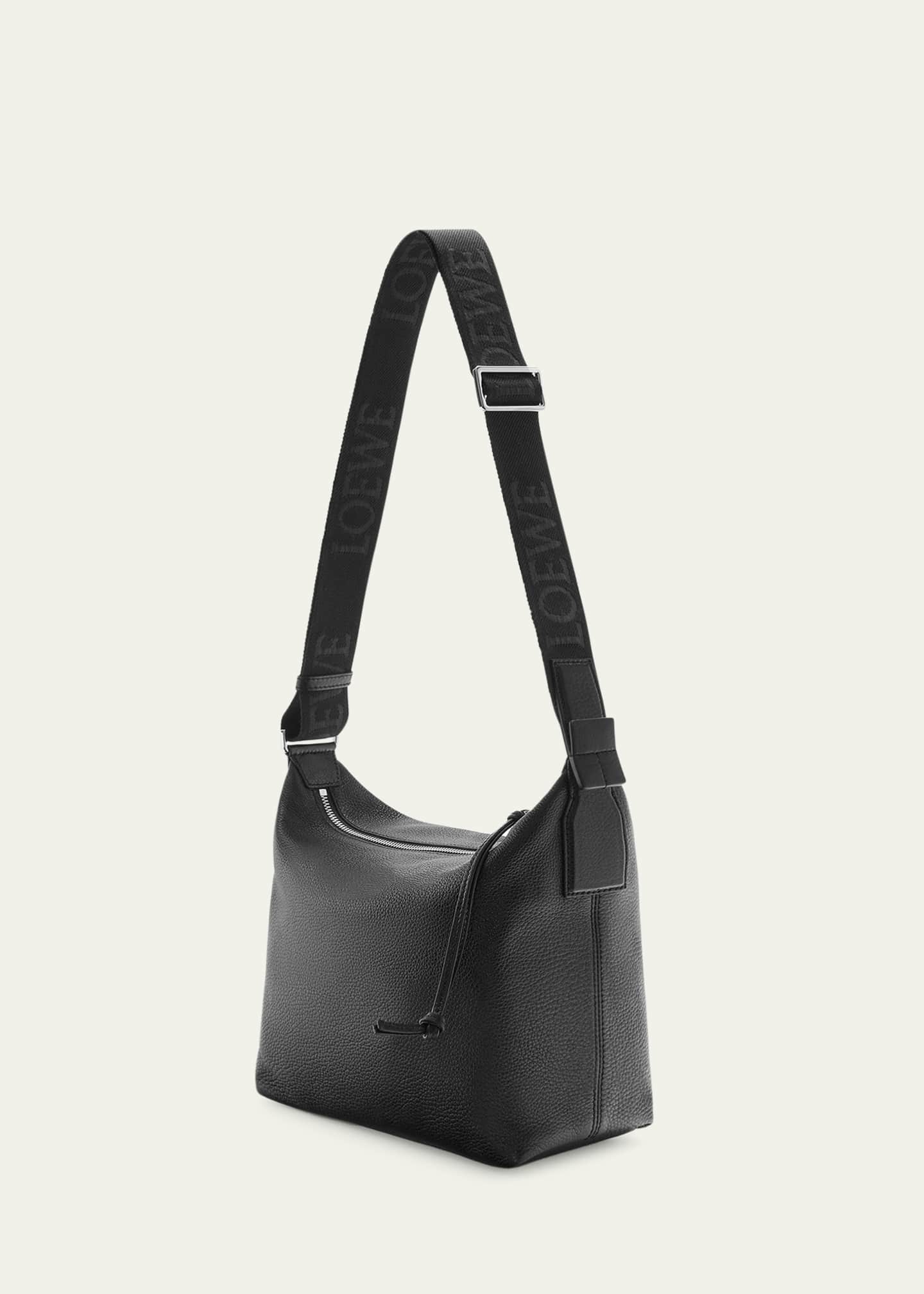 Loewe Men's Cubi Small Crossbody Bag in Grained Calfskin Image 3 of 5