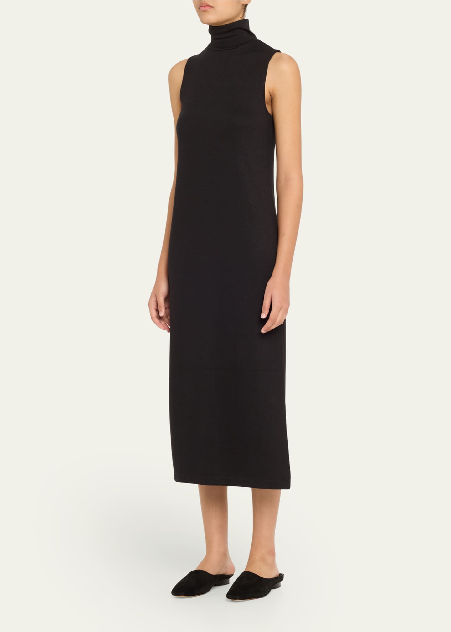 Vince Sleeveless Turtleneck Midi Dress
