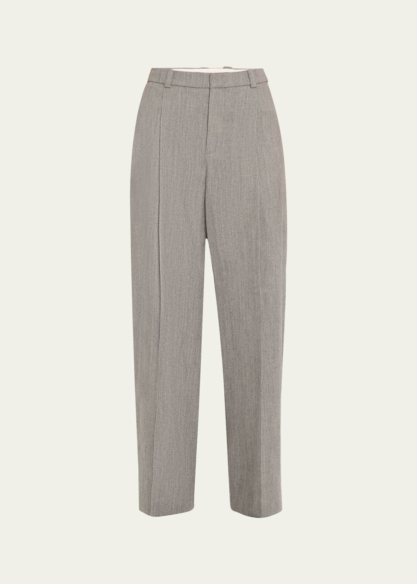 Vince High-Rise Wool Twill Trousers Image 1 of 5
