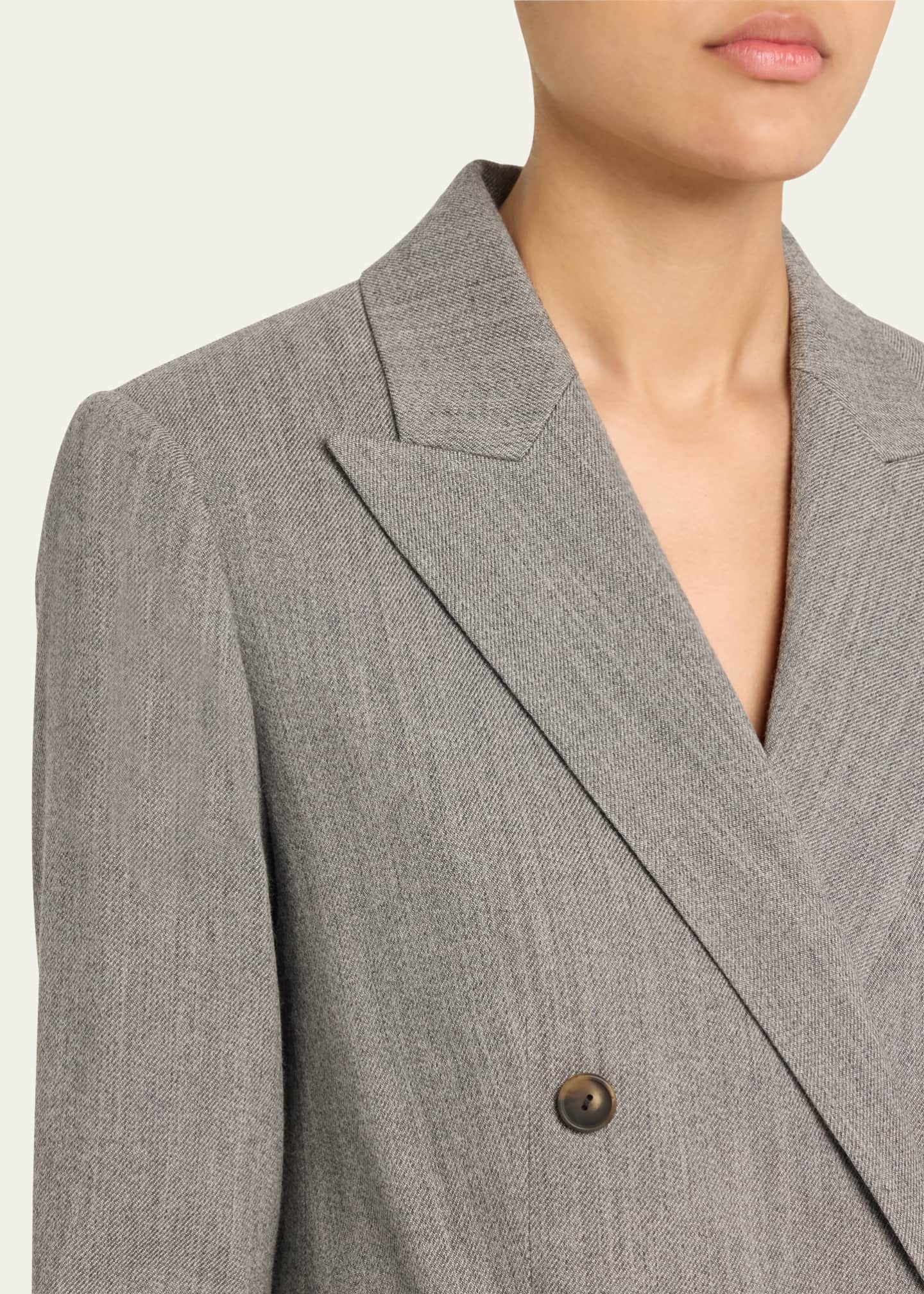 Vince Double-Breasted Wool Twill Blazer Image 5 of 5