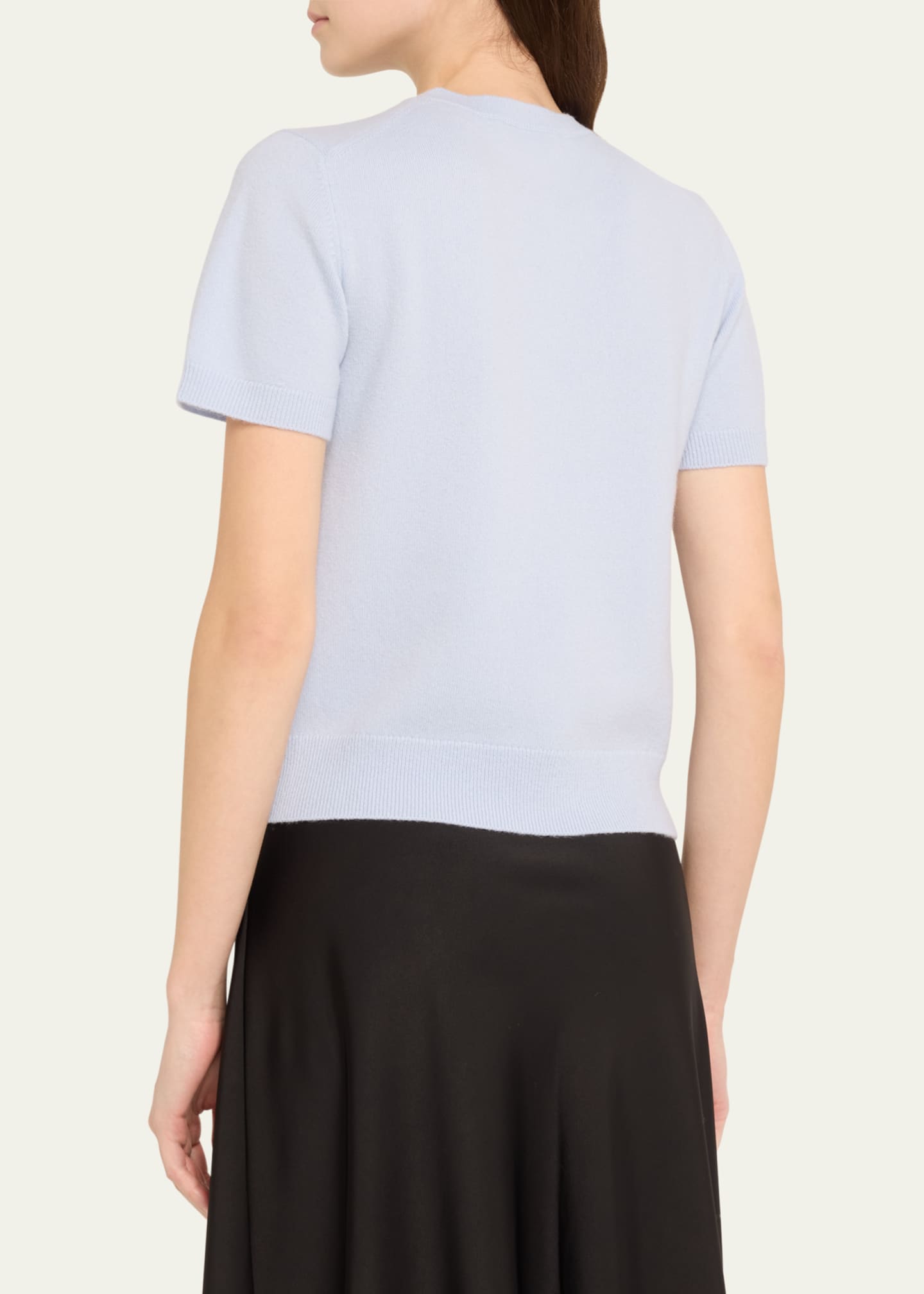 Vince Short-Sleeve Cashmere-Blend Tee Image 3 of 5