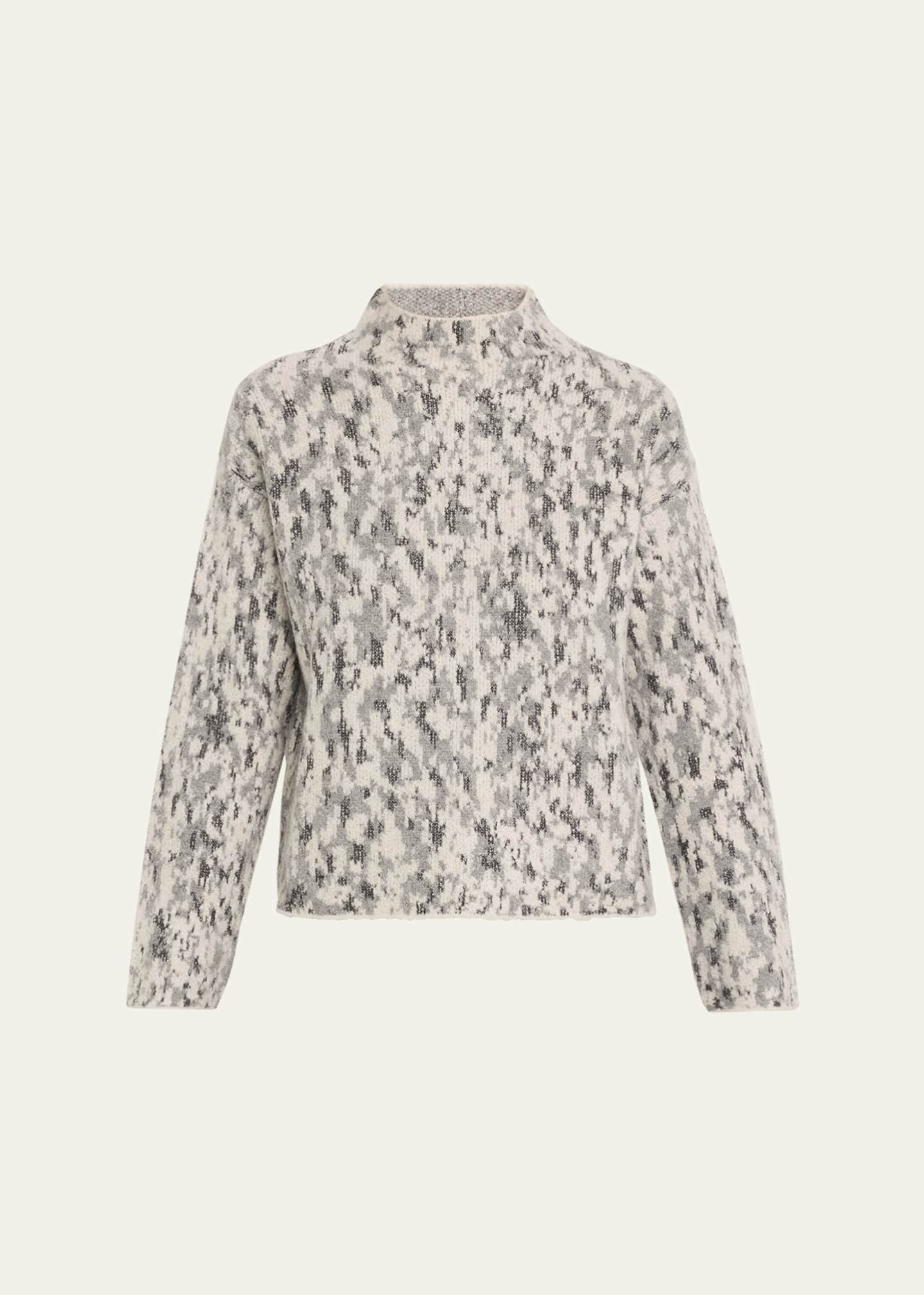 Vince Abstract Jacquard Mock Neck Sweater Bergdorf Goodman