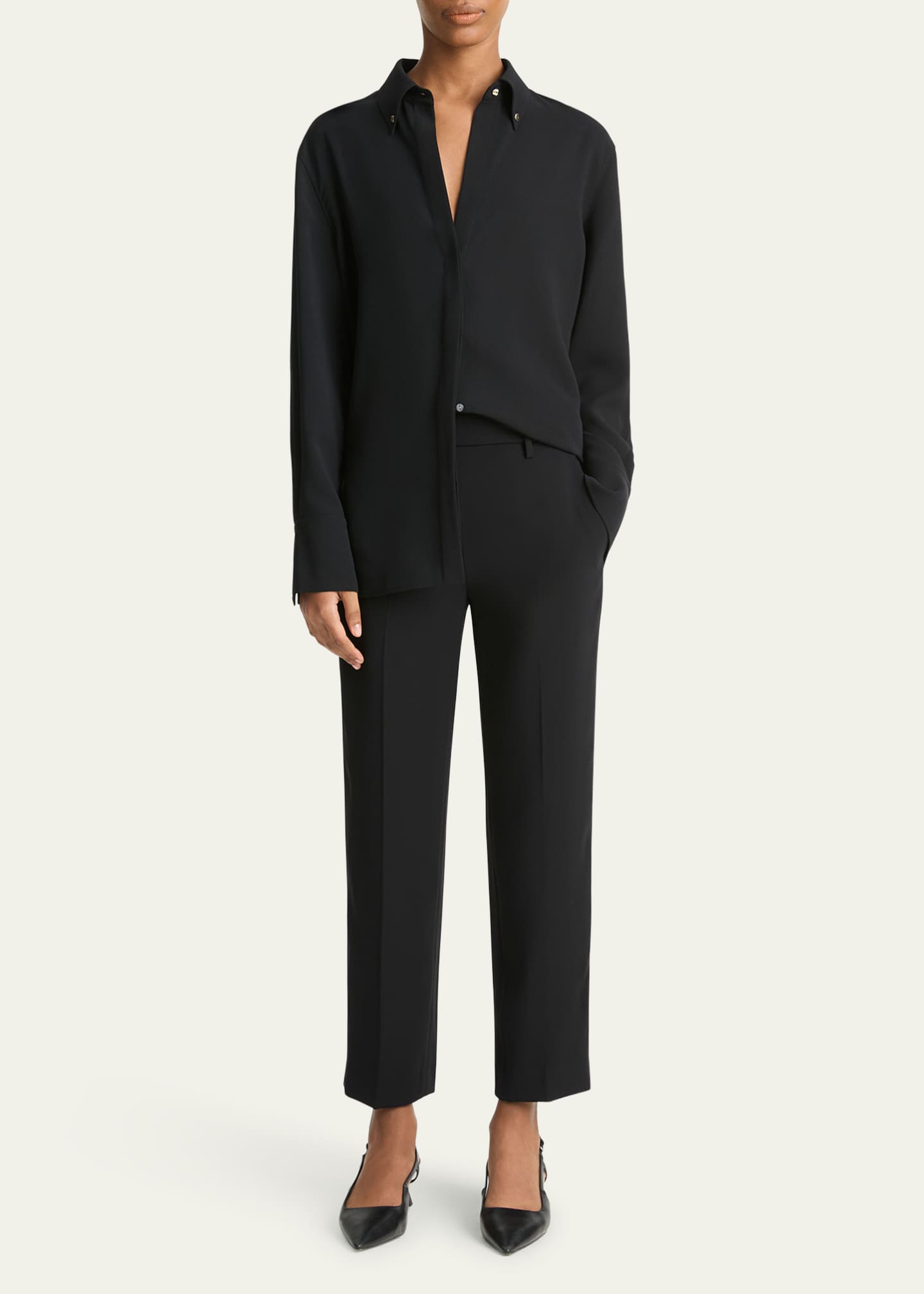 Vince Mid-Rise Tapered Pull-On Pants Image 2 of 4