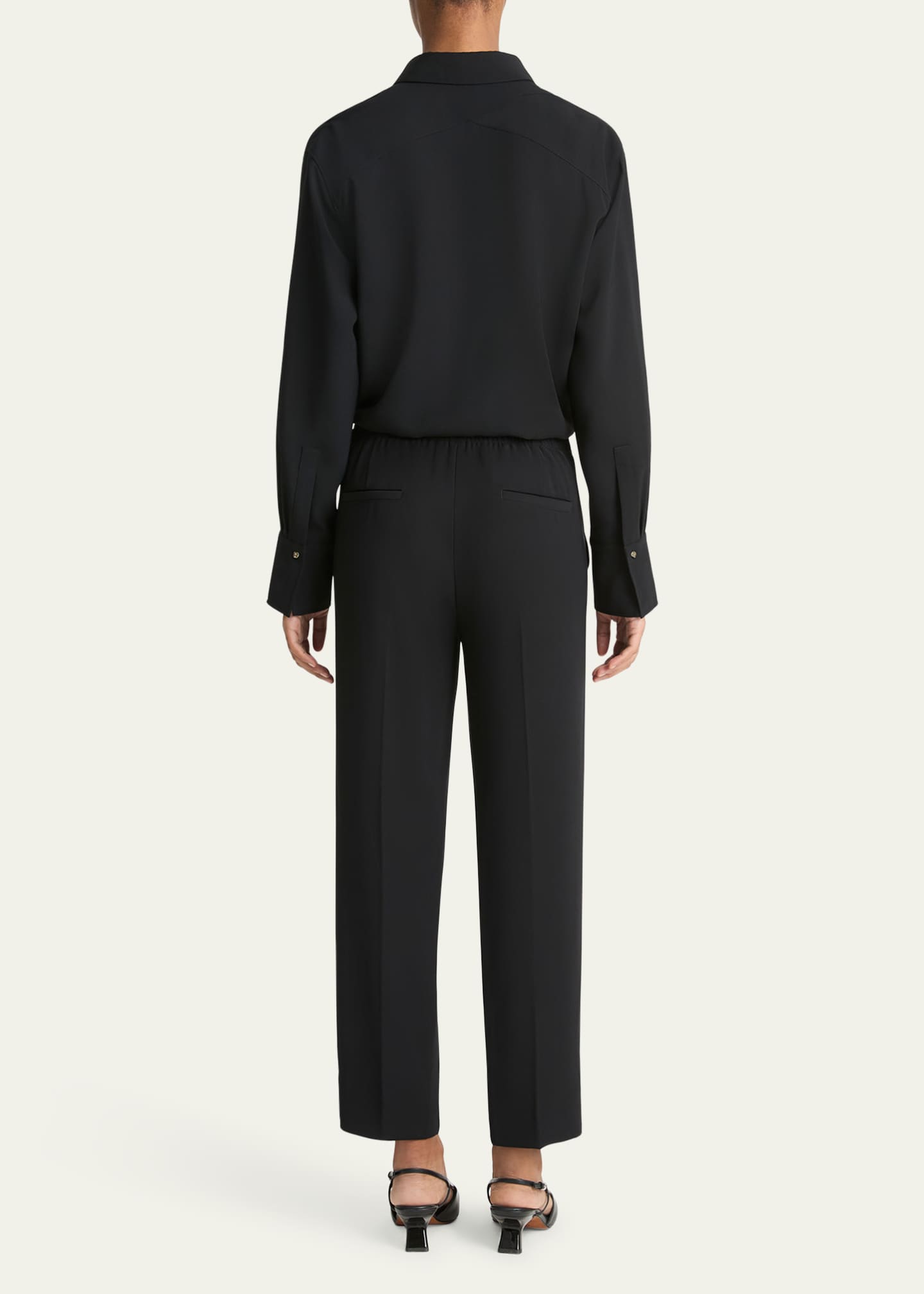 Vince Mid-Rise Tapered Pull-On Pants Image 3 of 4
