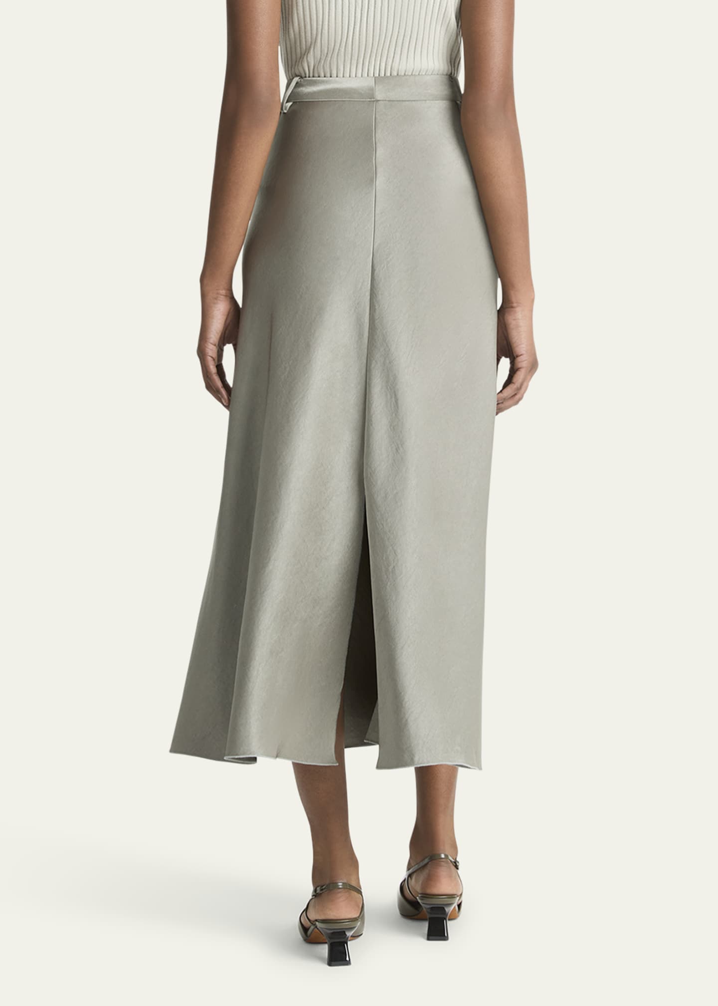 Vince Satin A-Line Trouser Skirt Image 3 of 4