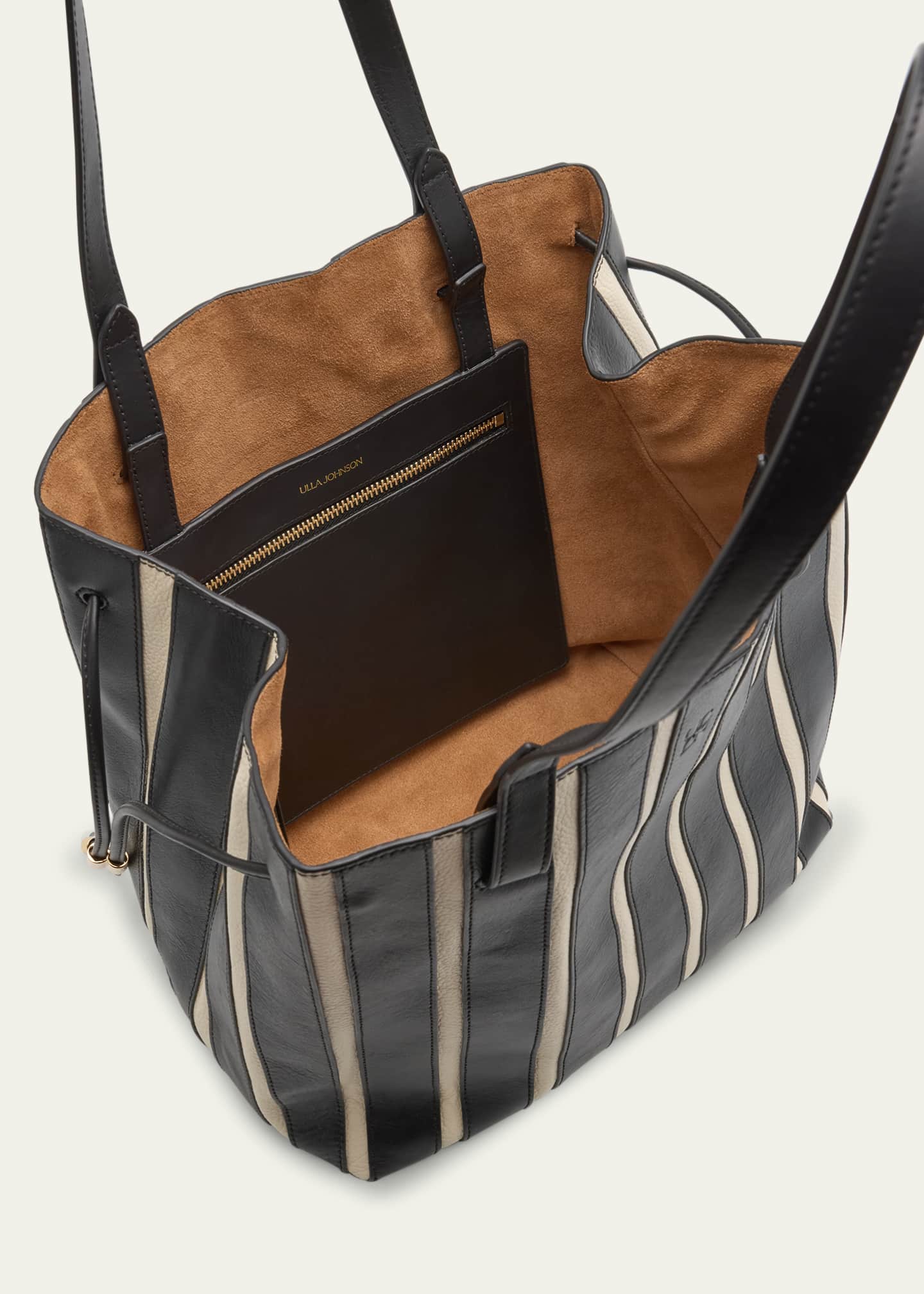 Ulla Johnson Alma Striped Leather Everyday Tote Bag Image 3 of 4