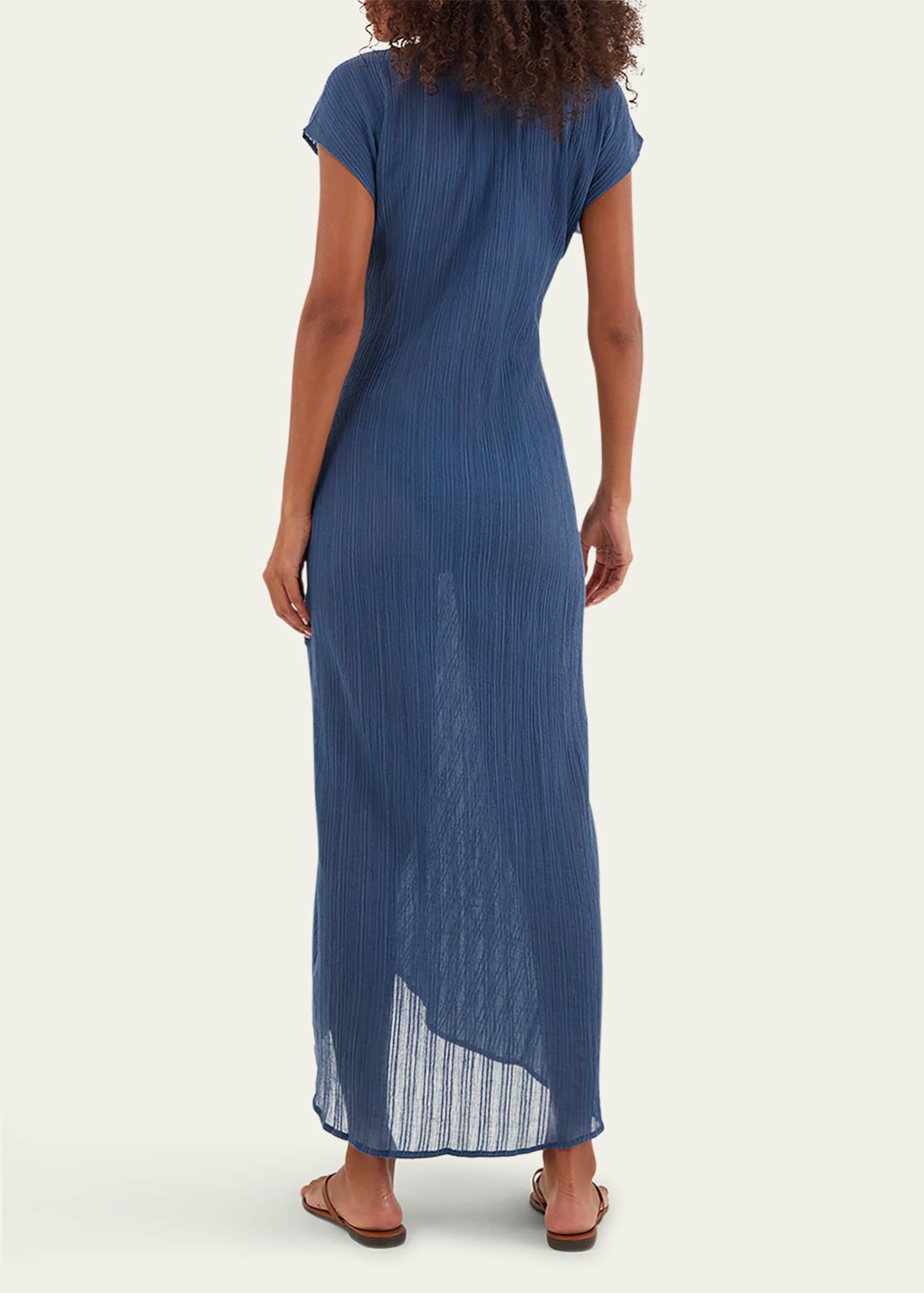 Vix Solid Sasha Long Caftan Coverup