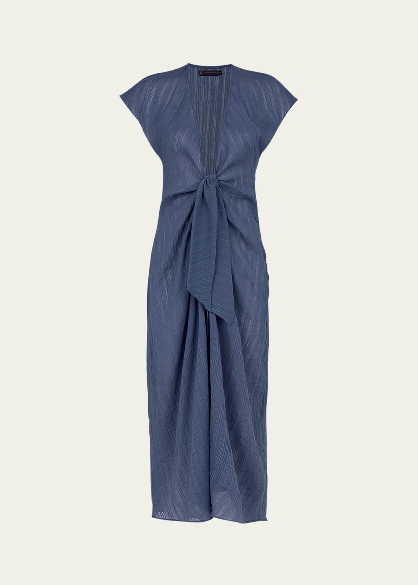Vix Solid Sasha Long Caftan Coverup