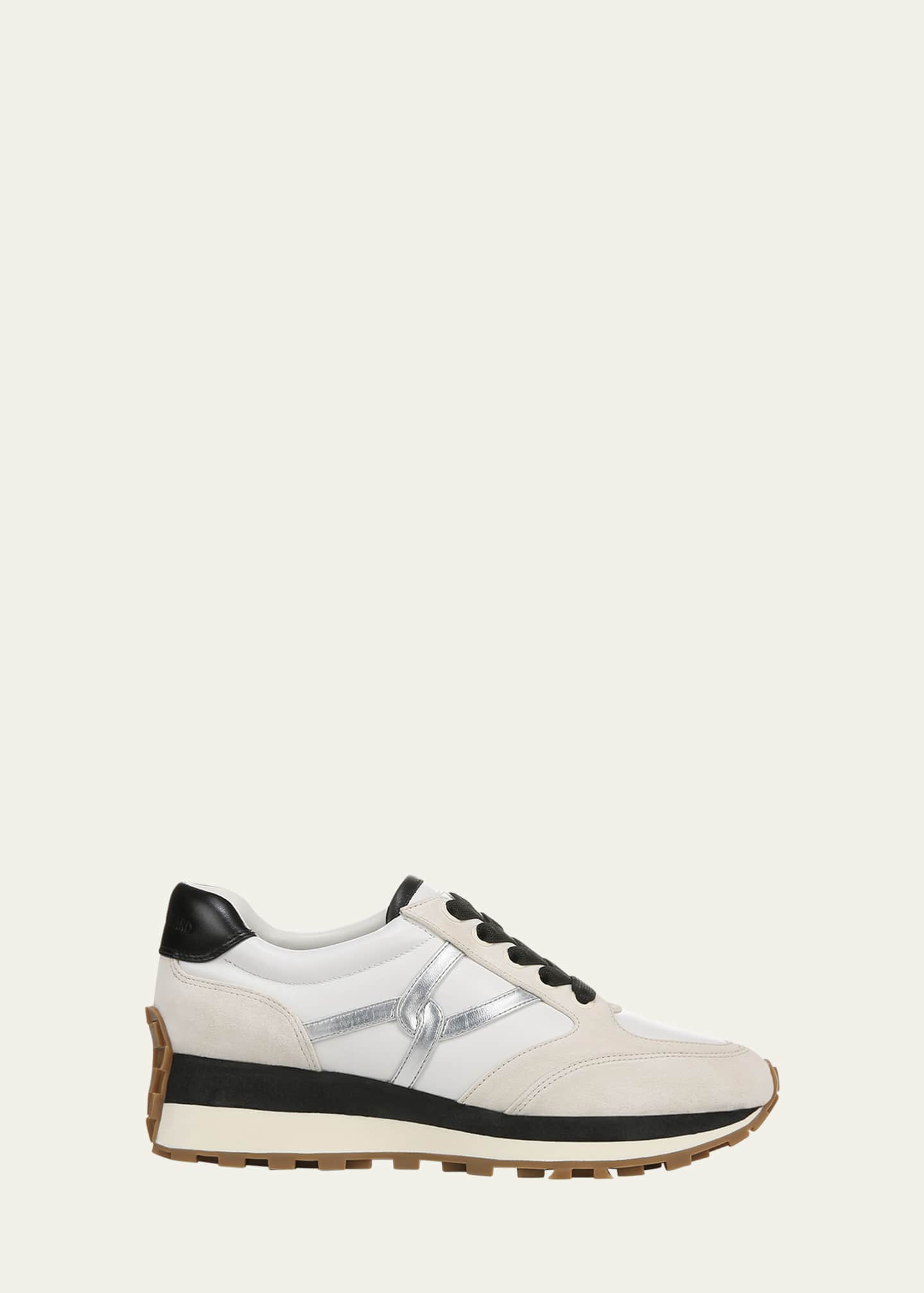 Veronica Beard Valentina Mixed Leather Retro Sneakers Image 1 of 2