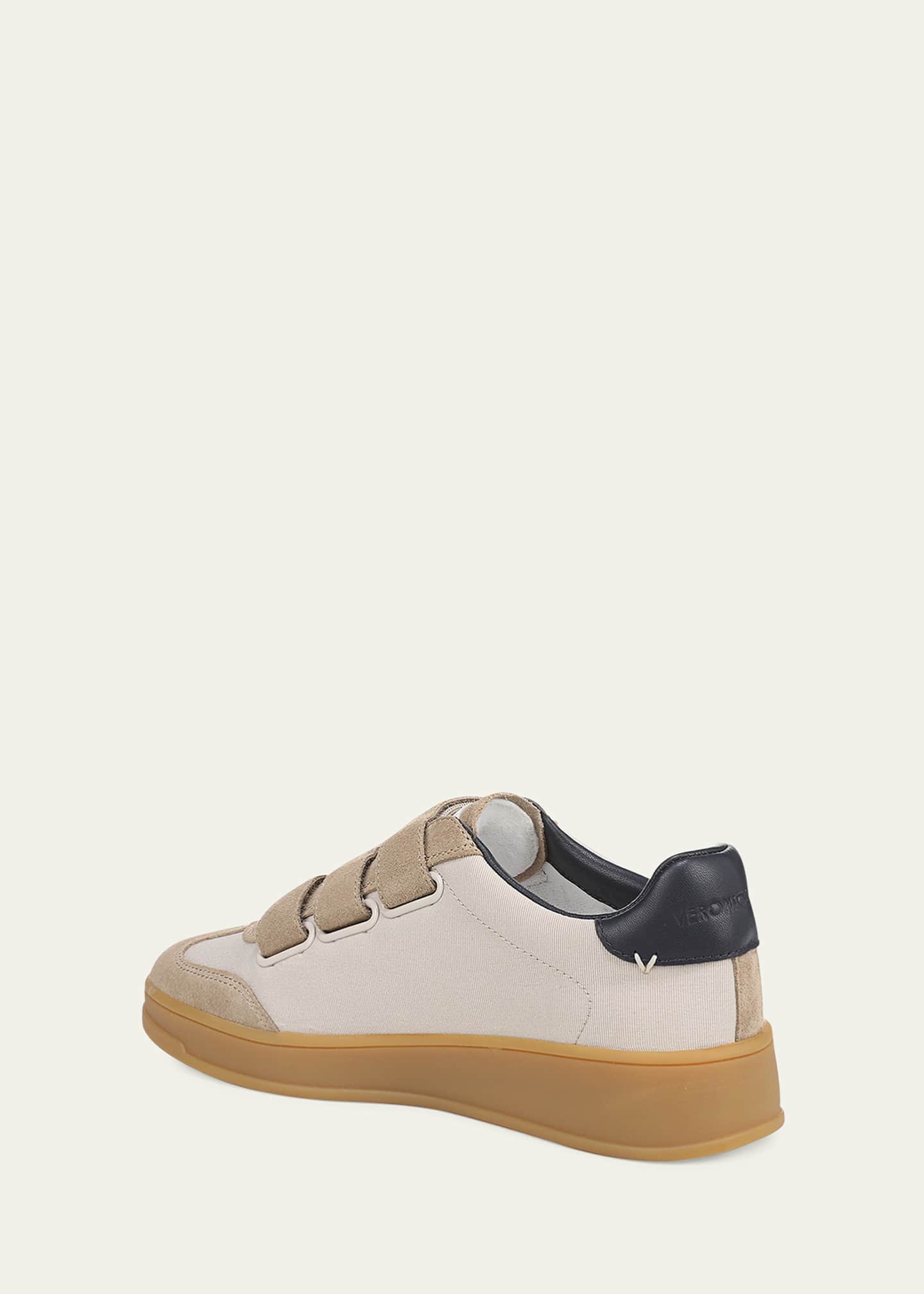 Veronica Beard Reagan Mixed Leather Triple-Grip Sneakers Image 2 of 2