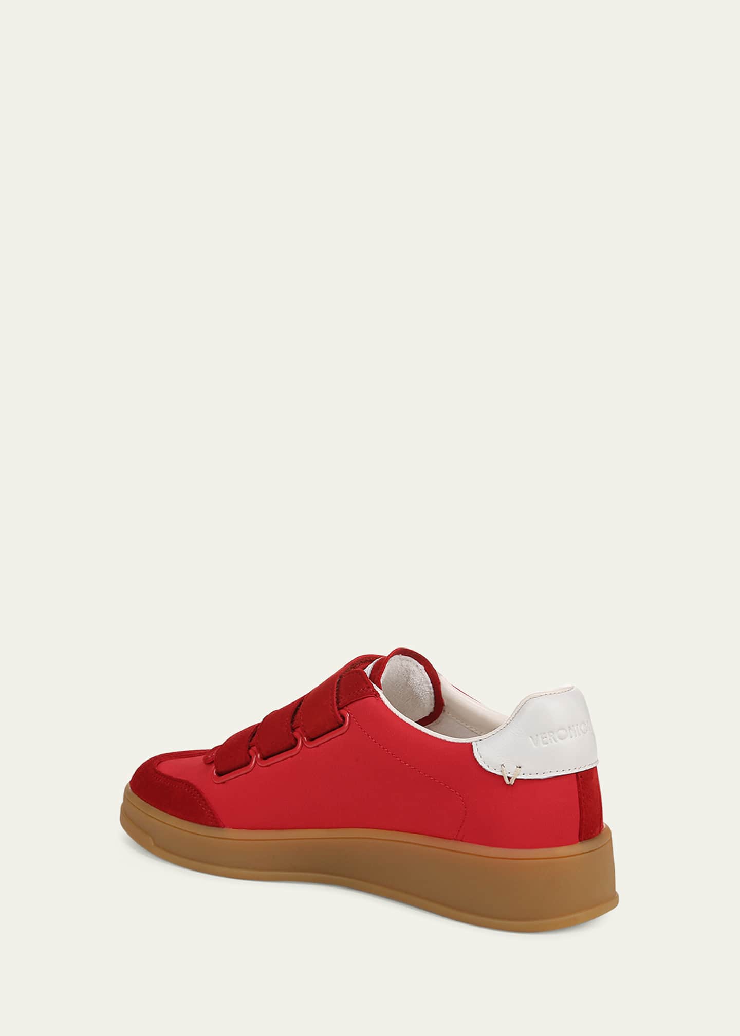 Veronica Beard Reagan Mixed Leather Triple-Grip Sneakers Image 2 of 2