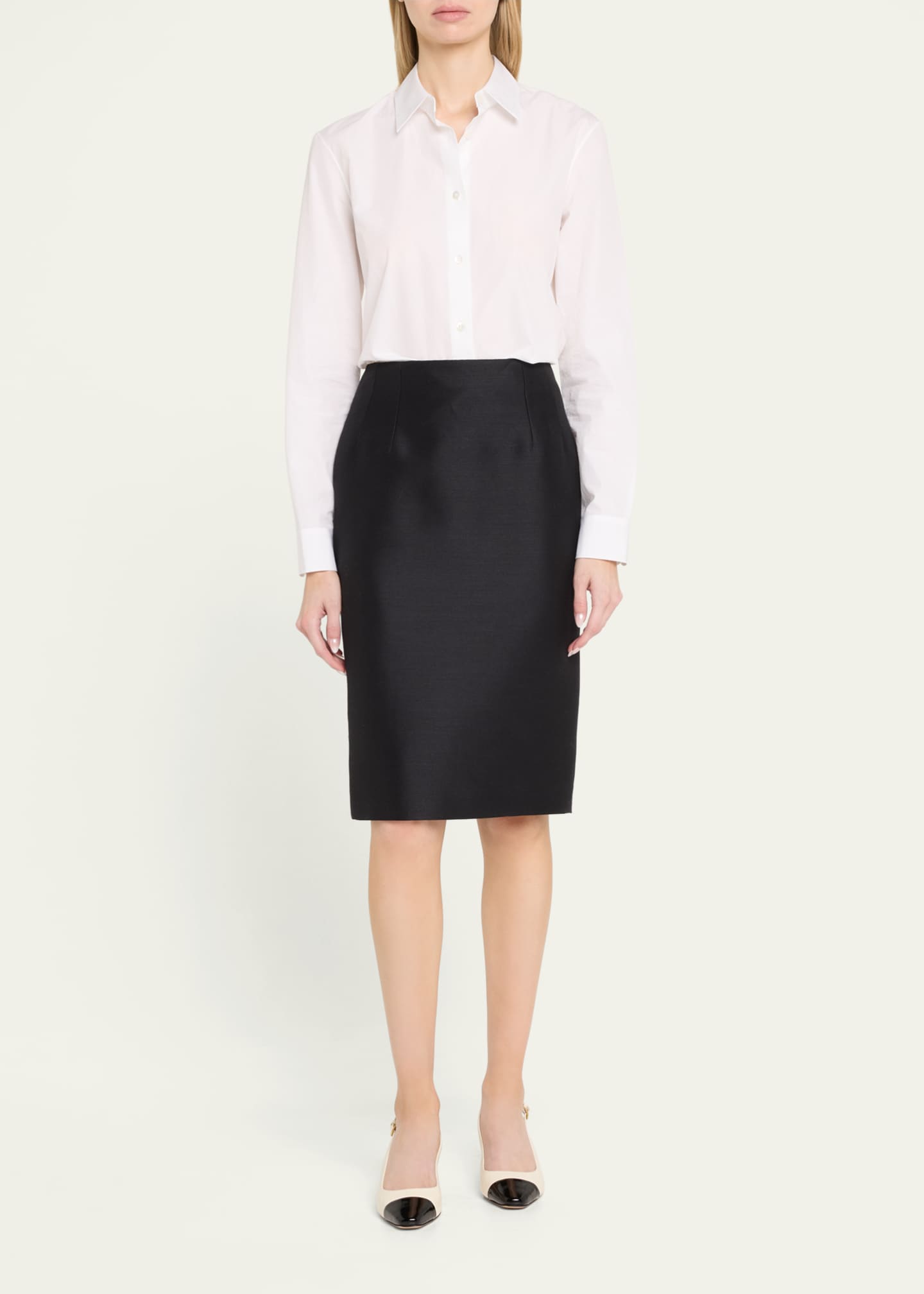 Veronica Beard Cecile Cap-Toe Slingback Pumps Image 3 of 6