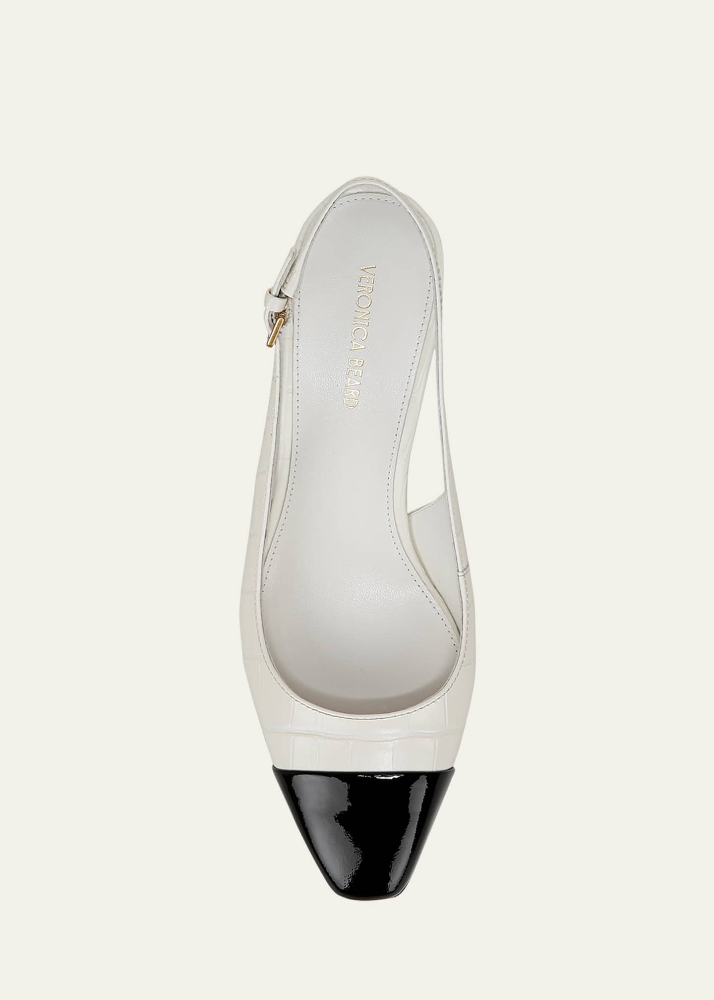 Veronica Beard Cecile Cap-Toe Slingback Pumps Image 6 of 6