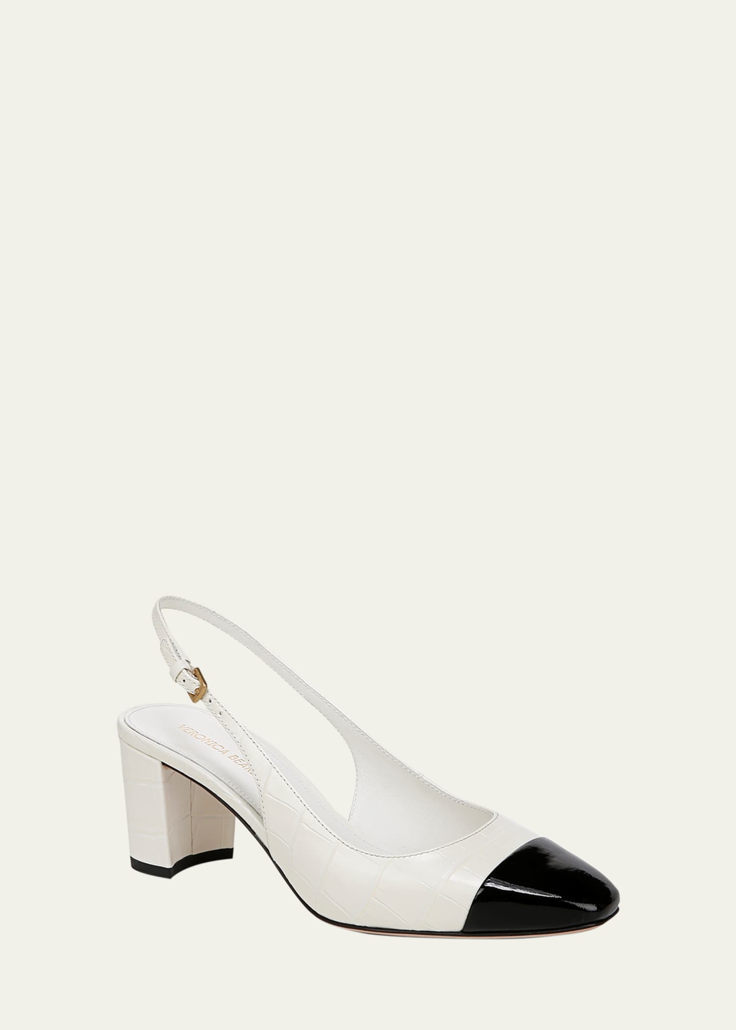 Veronica Beard Cecile Cap-Toe Slingback Pumps Image 1 of 6