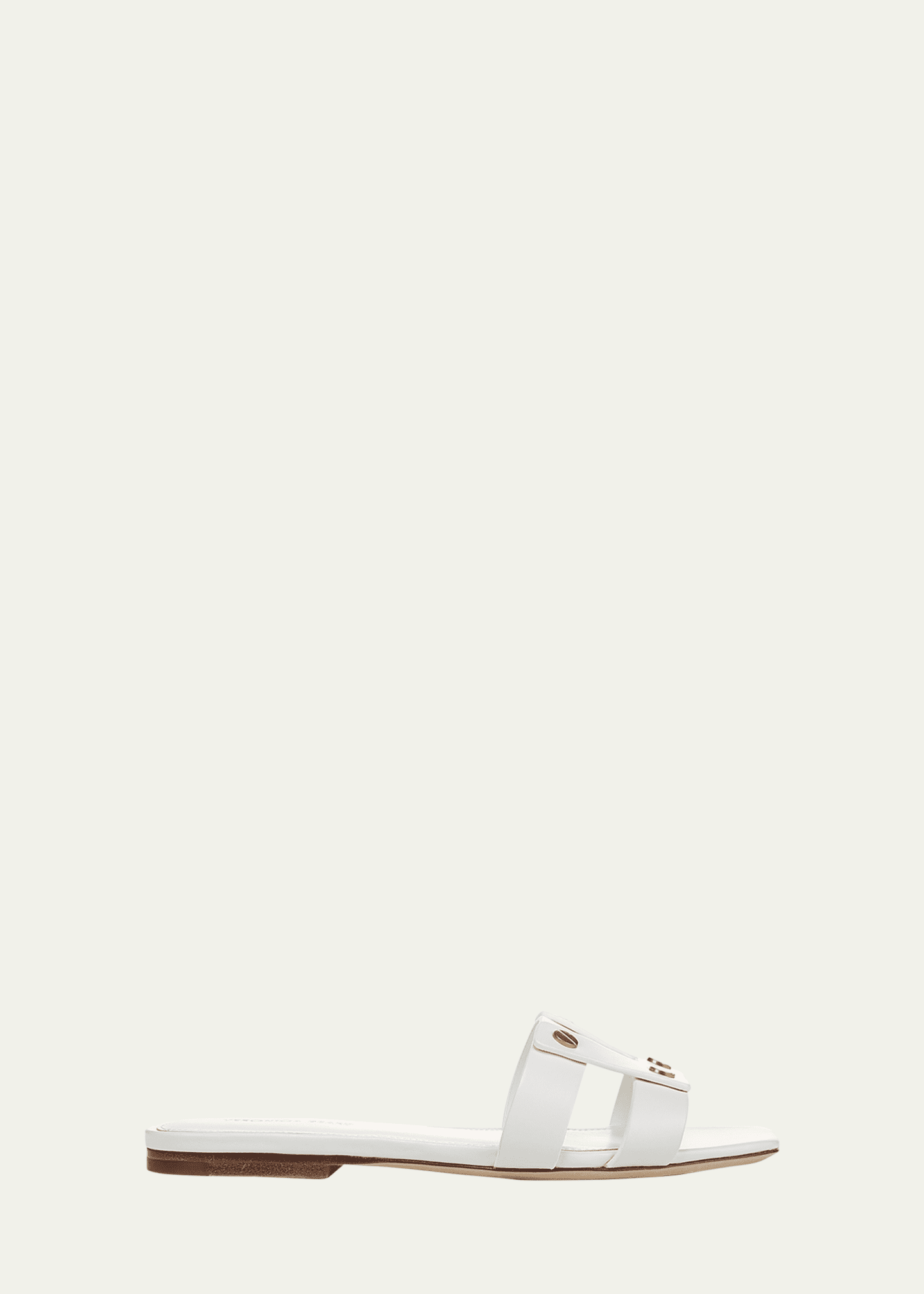 Veronica Beard Via Leather Flat Slide Sandals Image 1 of 4