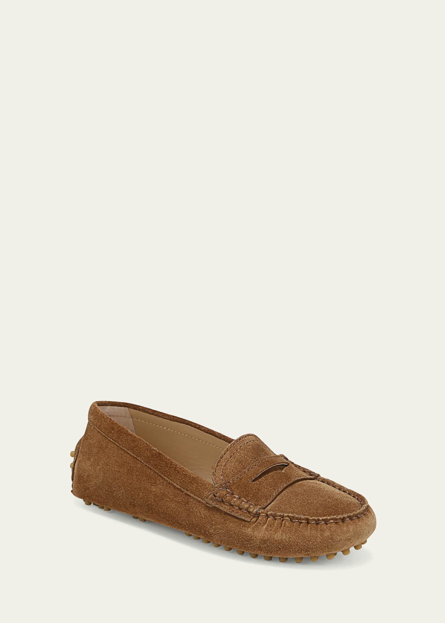 Veronica Beard Jia Suede Driver Penny Loafers Image 2 of 4