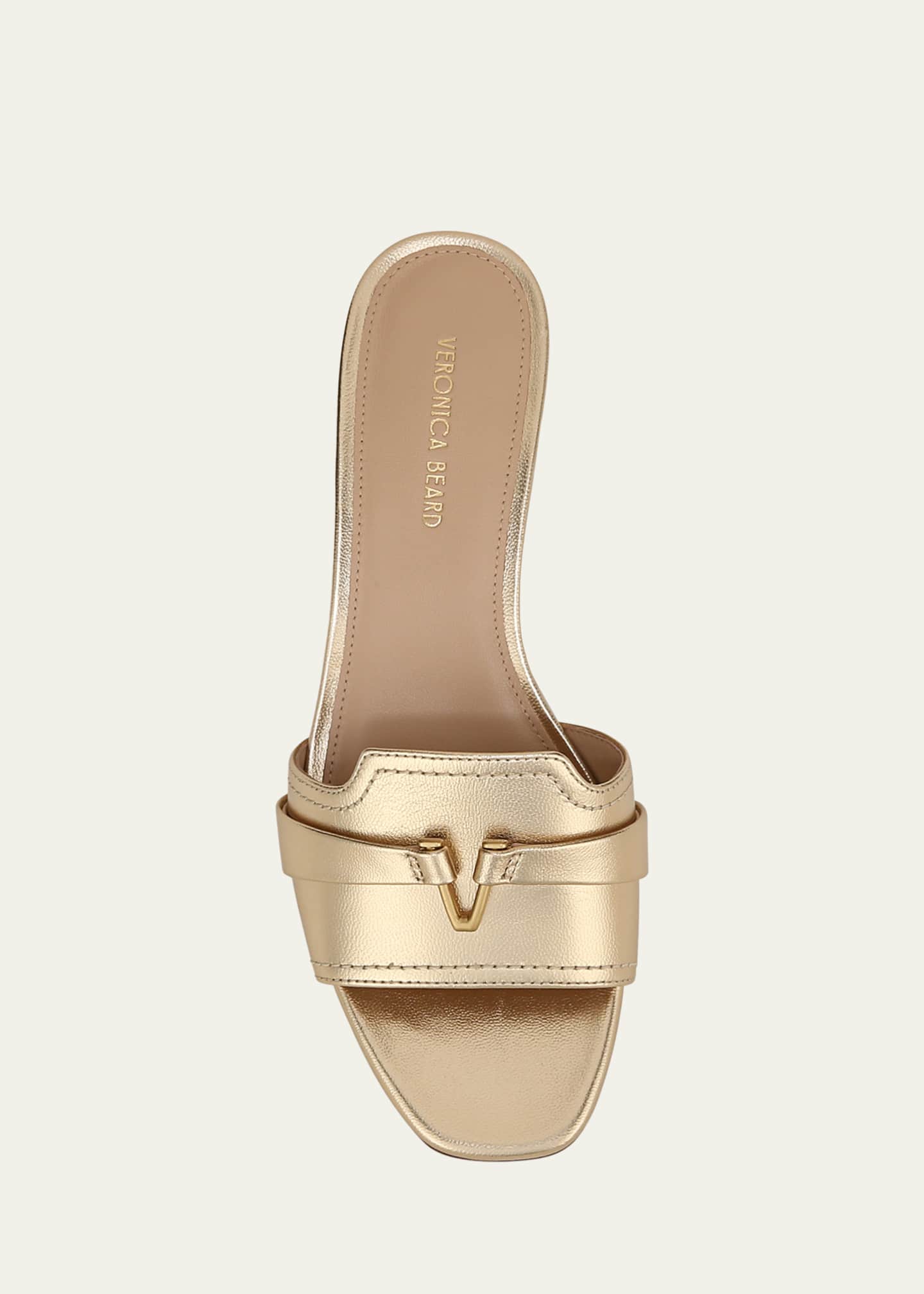 Veronica Beard Annette Metallic Medallion Mule Sandals Image 5 of 5