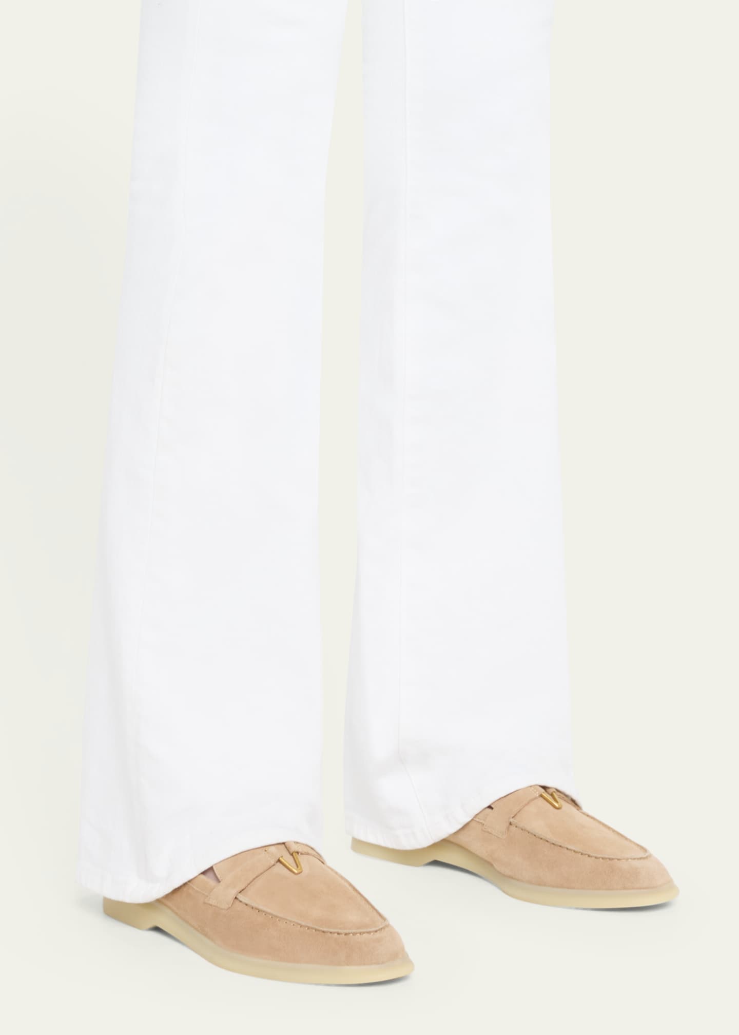Veronica Beard Ailey Suede Medallion Slip-On Loafers Image 2 of 6
