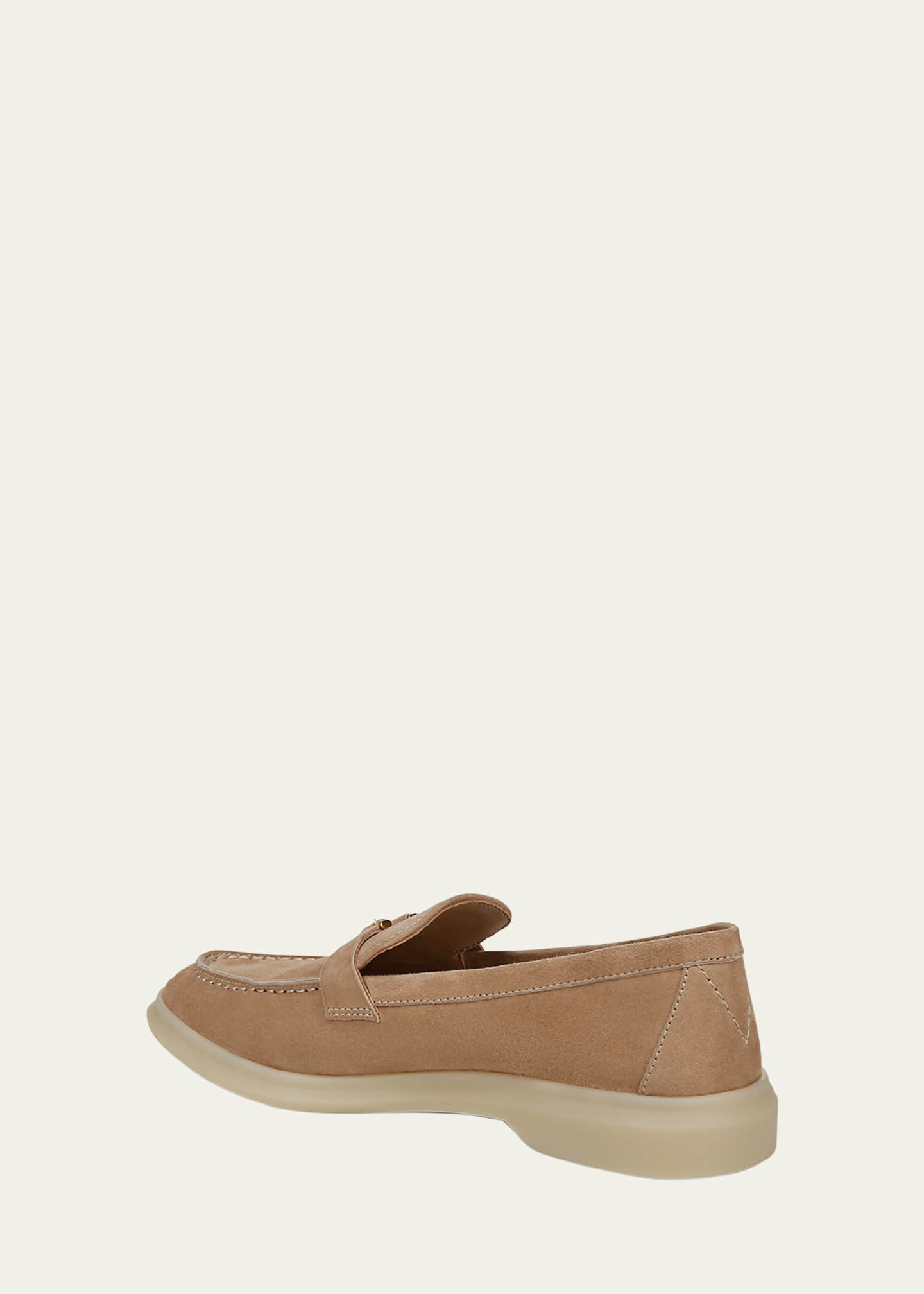 Veronica Beard Ailey Suede Medallion Slip-On Loafers Image 4 of 6