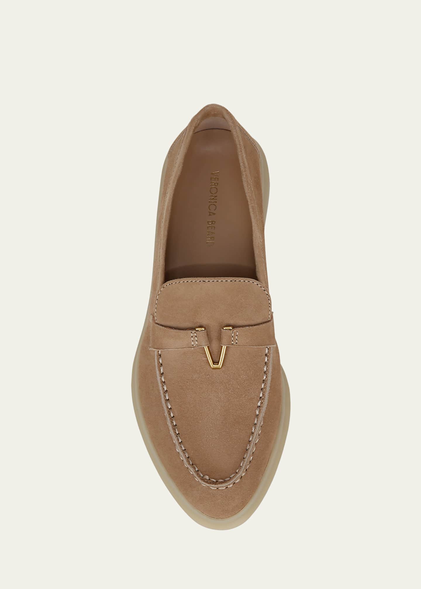 Veronica Beard Ailey Suede Medallion Slip-On Loafers Image 6 of 6