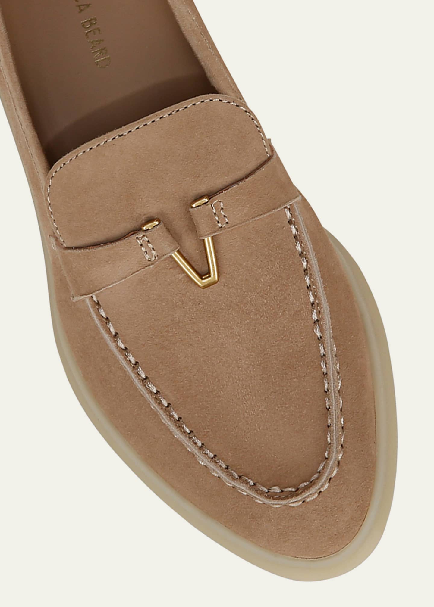 Veronica Beard Ailey Suede Medallion Slip-On Loafers Image 5 of 6