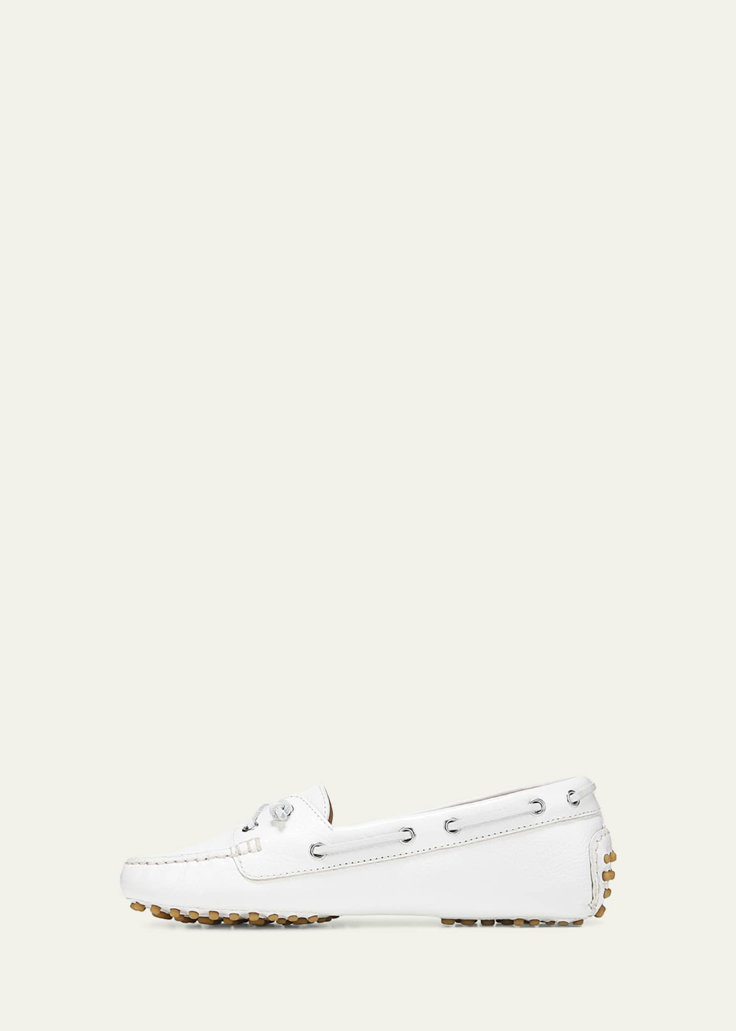 Veronica Beard Jia Leather Driver Boat Loafers Image 3 of 6