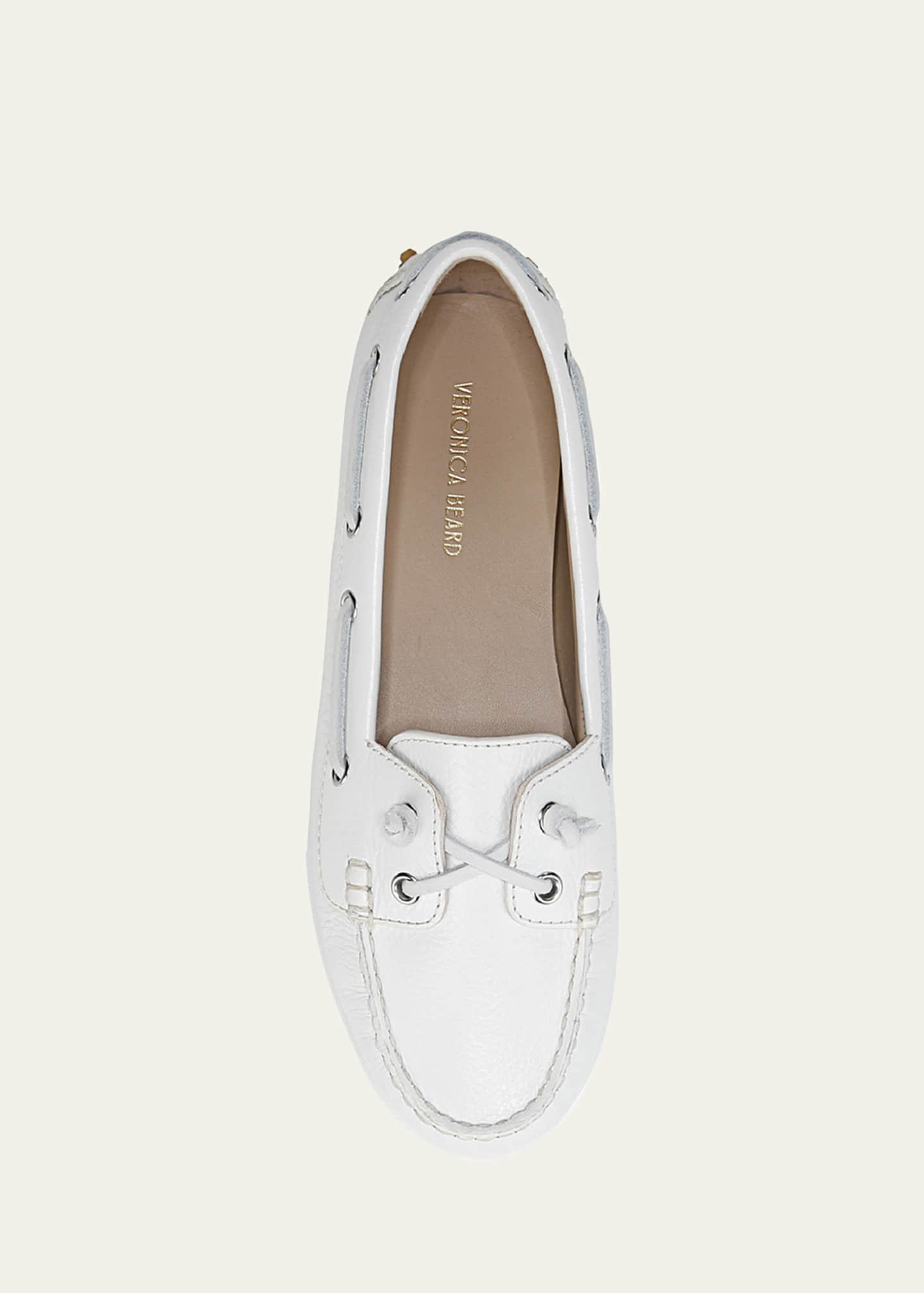 Veronica Beard Jia Leather Driver Boat Loafers Image 6 of 6