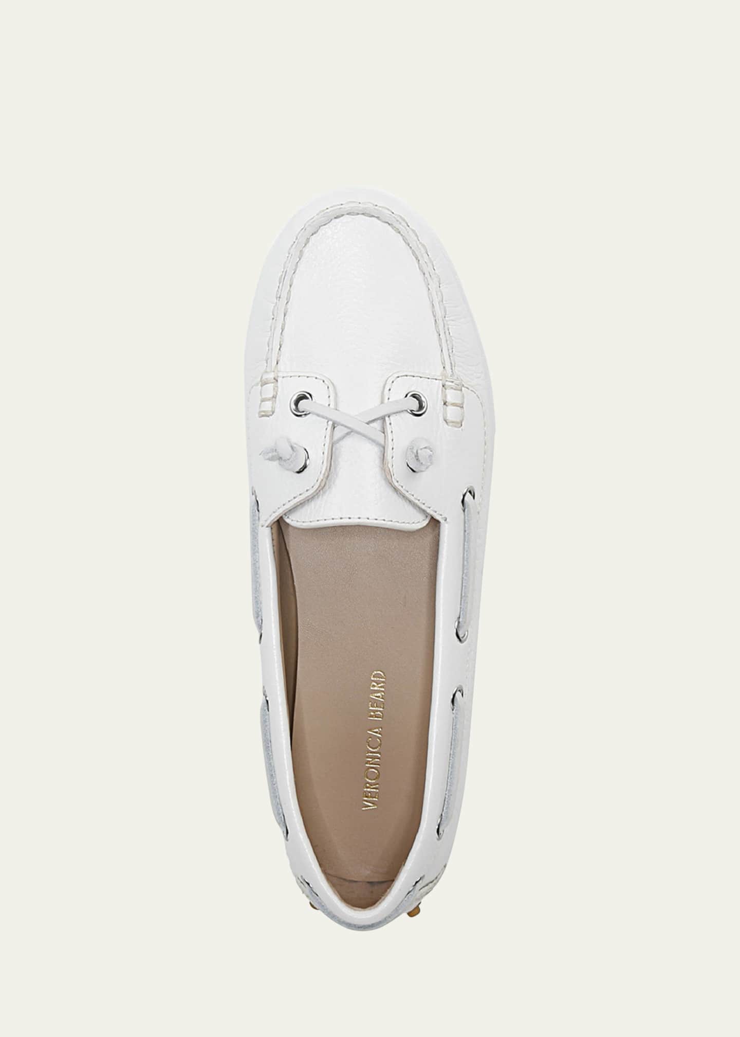 Veronica Beard Jia Leather Driver Boat Loafers Image 5 of 6