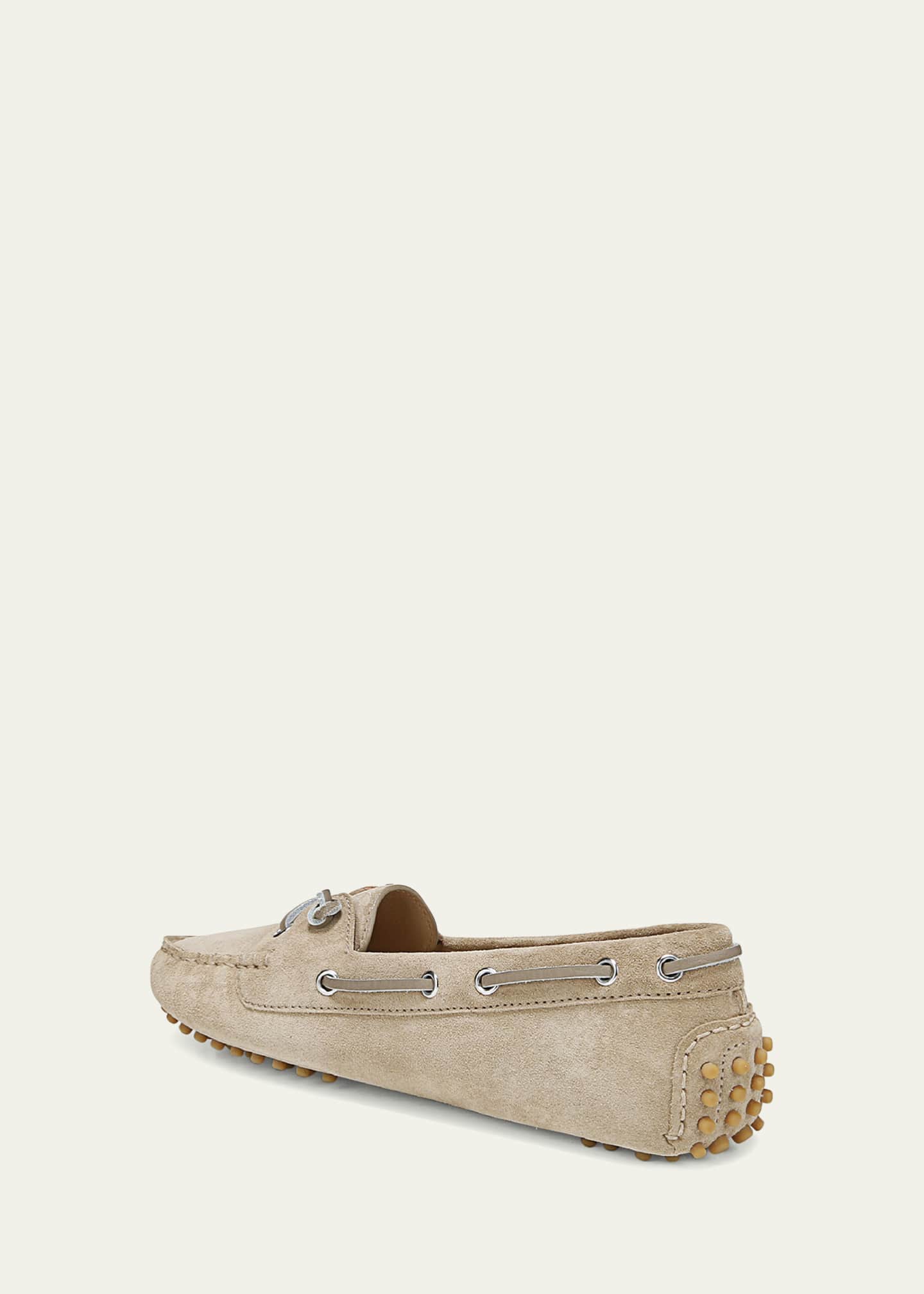 Veronica Beard Jia Leather Driver Boat Loafers Image 4 of 6