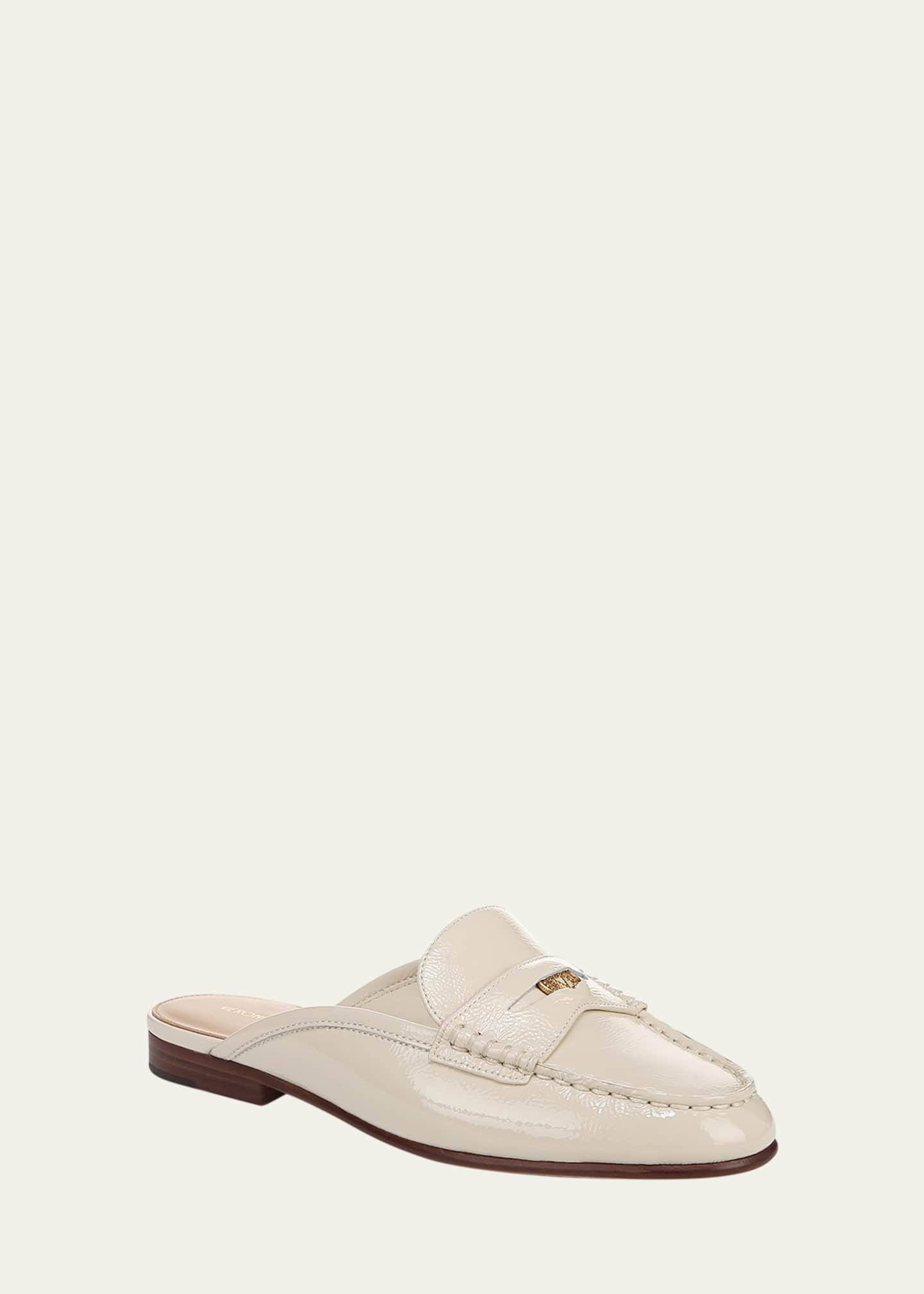 Veronica Beard Leather Penny Loafer Mules Image 2 of 4