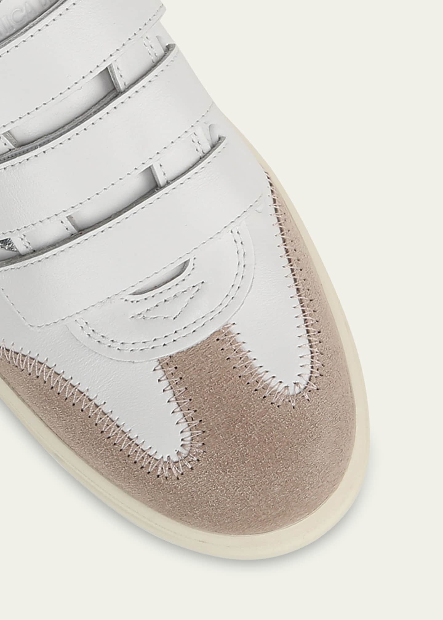 Veronica Beard Reagan Mixed Leather Triple-Grip Sneaker Mules Image 4 of 4