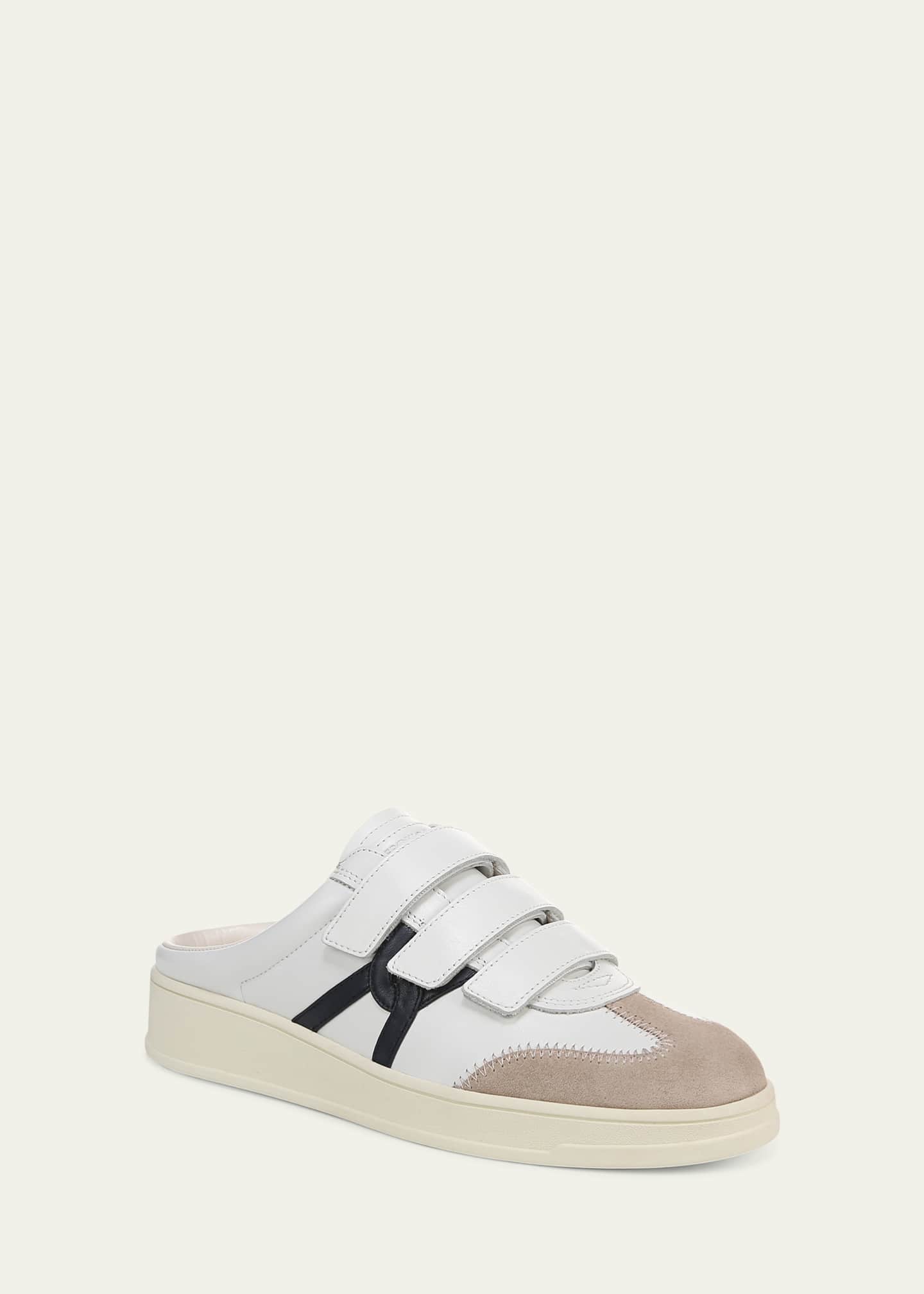 Veronica Beard Reagan Mixed Leather Triple-Grip Mule Sneakers Image 2 of 4