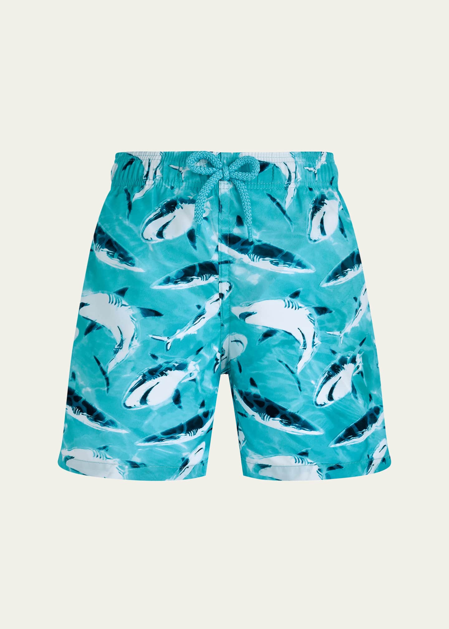 Vilebrequin Boy's Shark-Print Packable Swim Trunks, Size 2-14 Image 2 of 2
