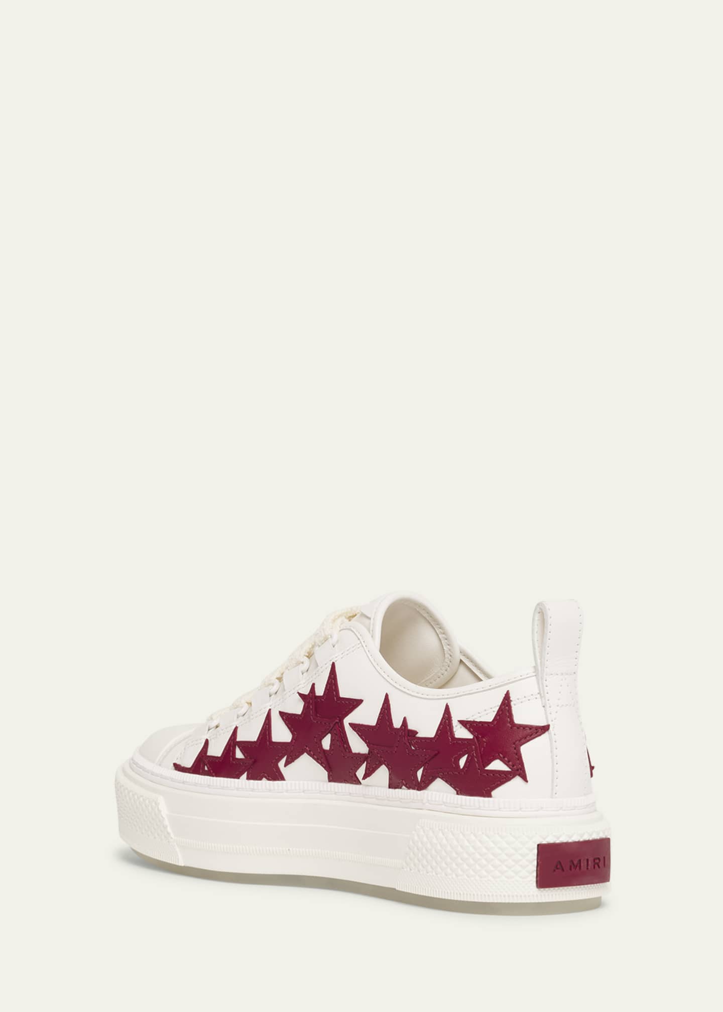 【関税込み】AMIRI ベージュ＆ホワイト Stars Low スニーカー AMIRI: White & Beige Stars Court Low Sneakers | SSENSE