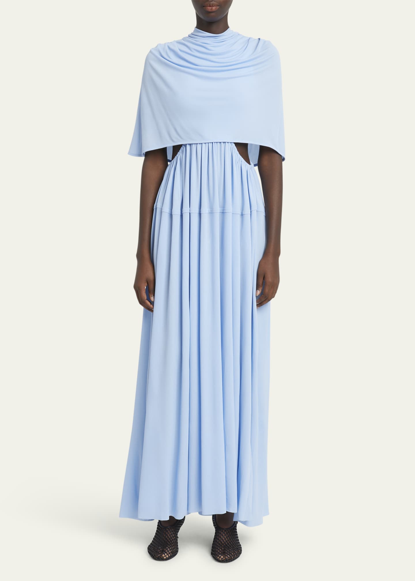 Frankie Cape Matte Jersey Dress