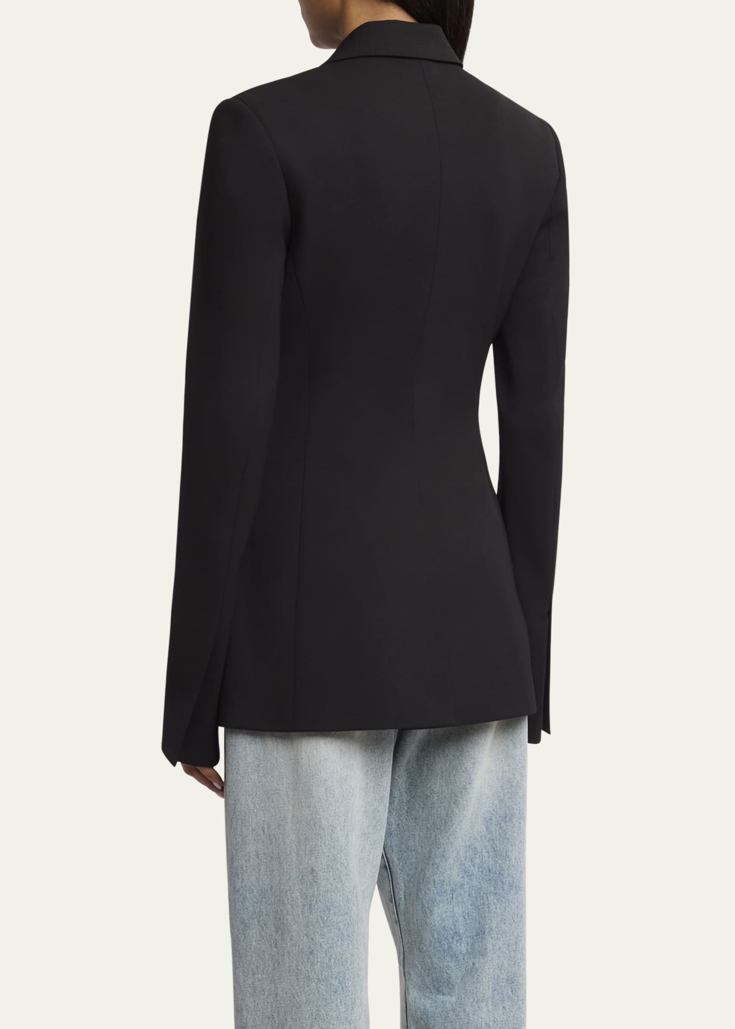 Proenza Schouler Lark Wool Gabardine Suiting Blazer Image 3 of 5