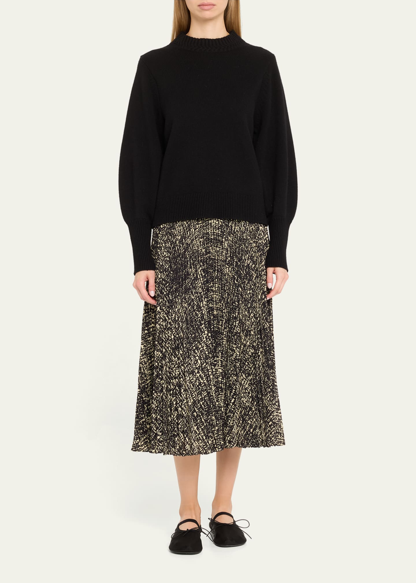 Proenza Schouler Pleated Chiffon Midi Skirt Image 2 of 5