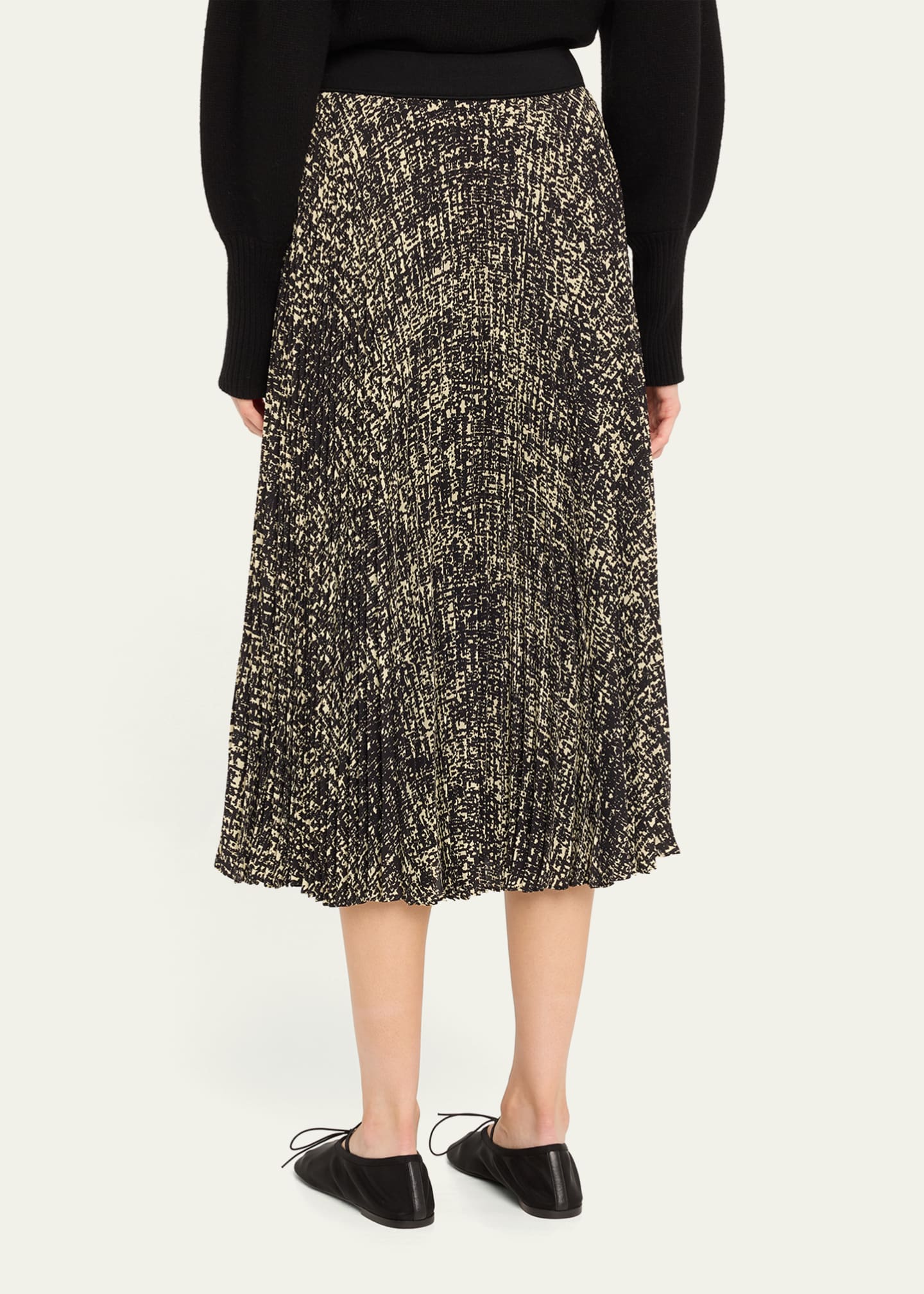 Proenza Schouler Pleated Chiffon Midi Skirt Image 3 of 5