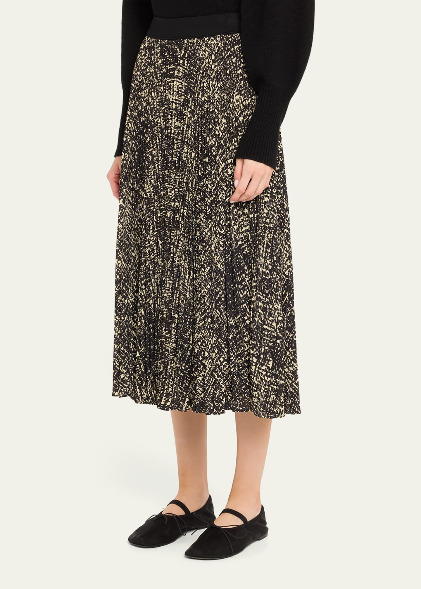 Proenza Schouler Pleated Chiffon Midi Skirt Image 4 of 5