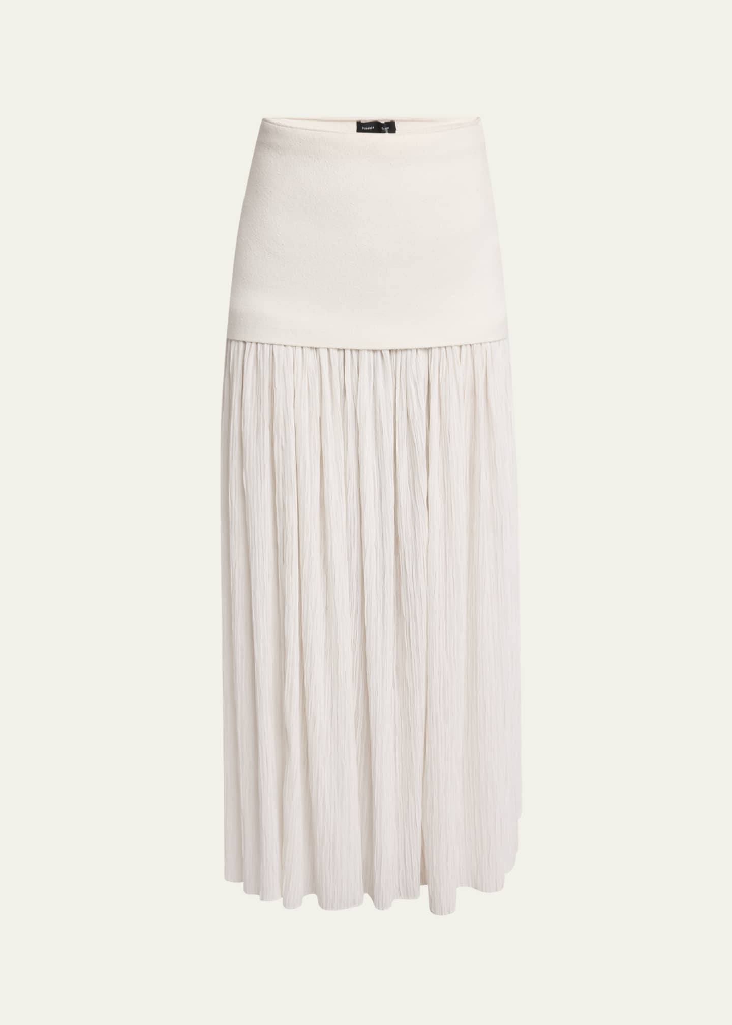 Proenza Schouler Paige Pleated Crepe Chiffon Skirt Image 1 of 5