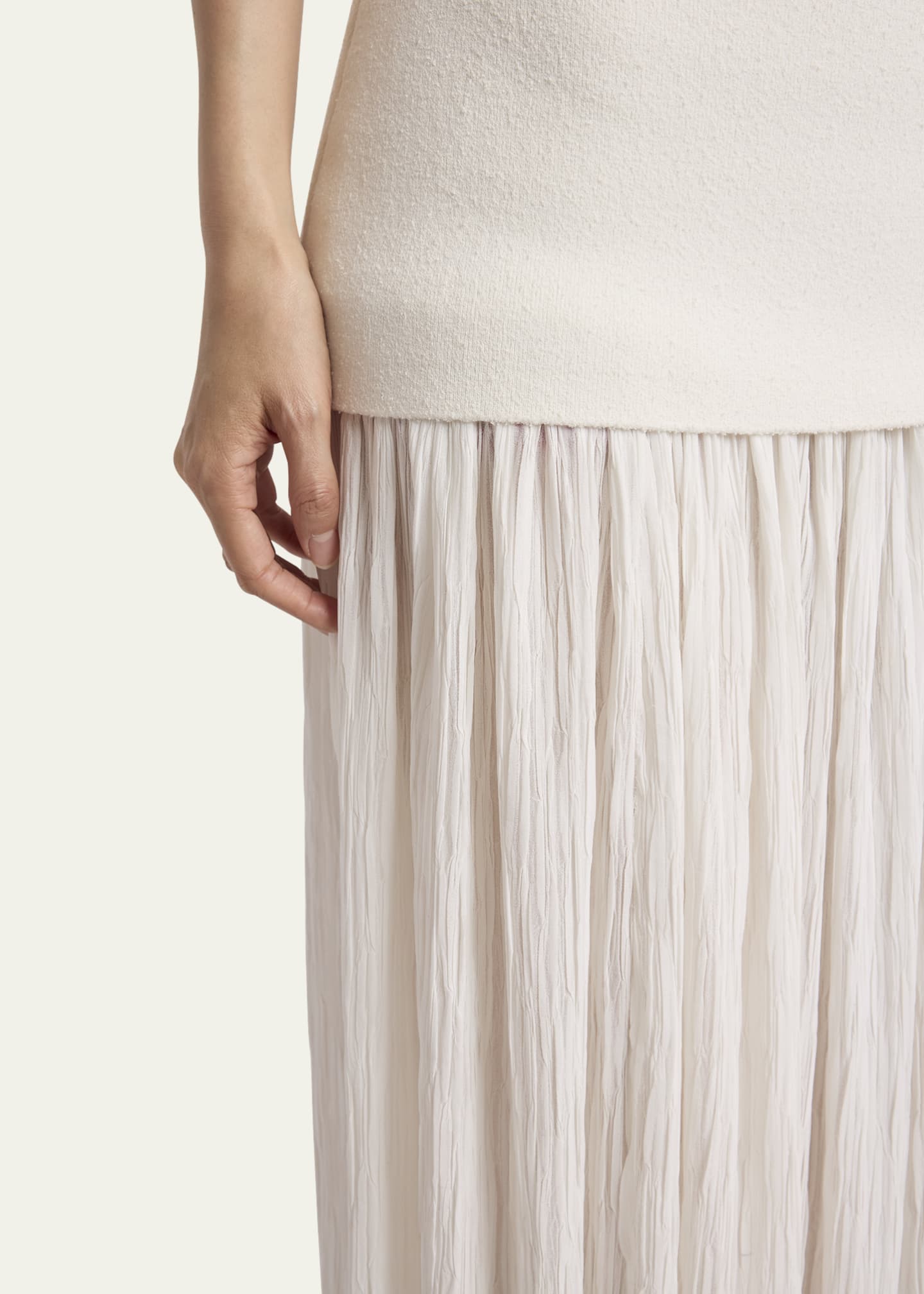 Proenza Schouler Paige Pleated Crepe Chiffon Skirt Image 5 of 5