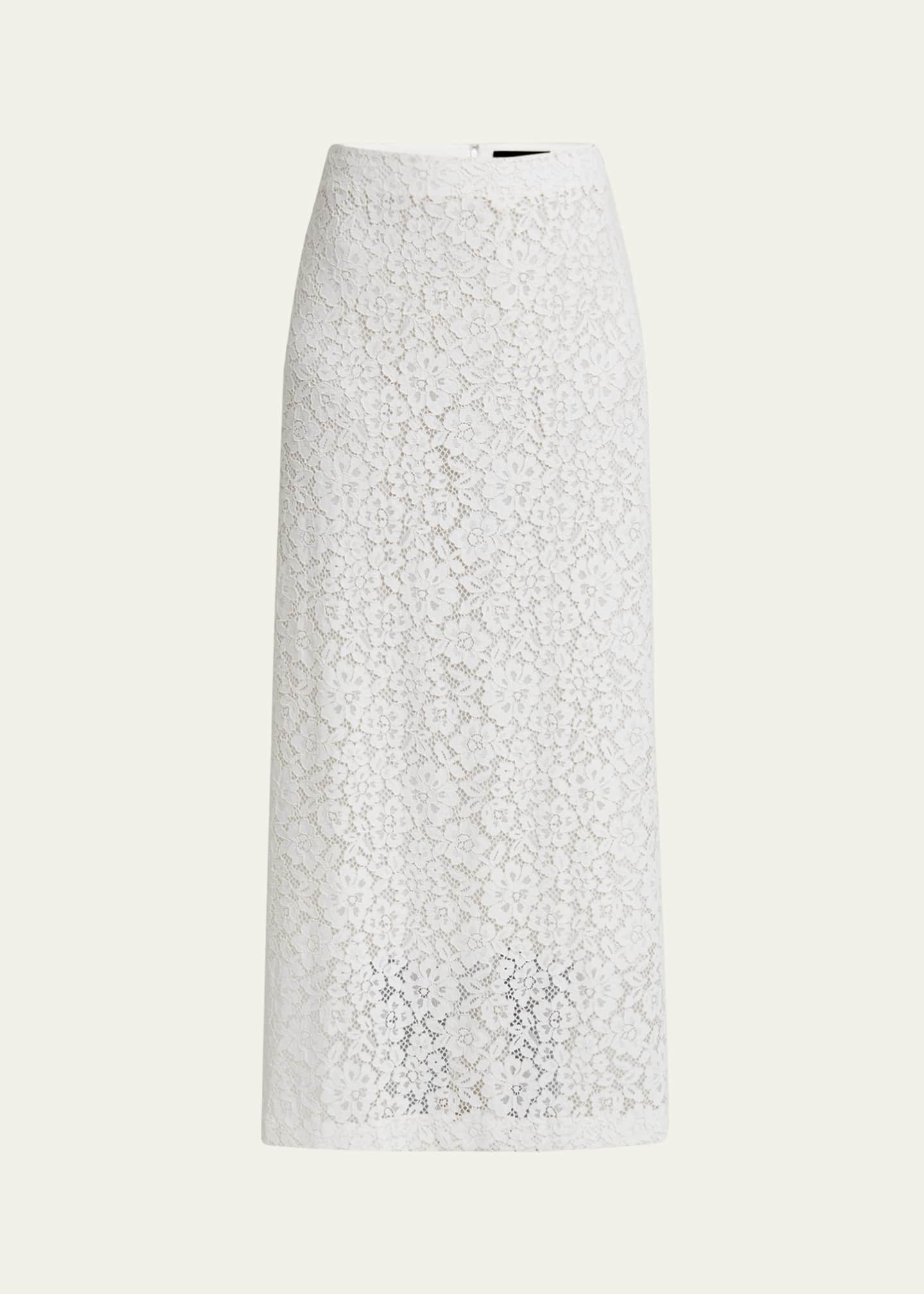 Proenza Schouler Jasmine Long Stretch Lace Skirt Image 1 of 5