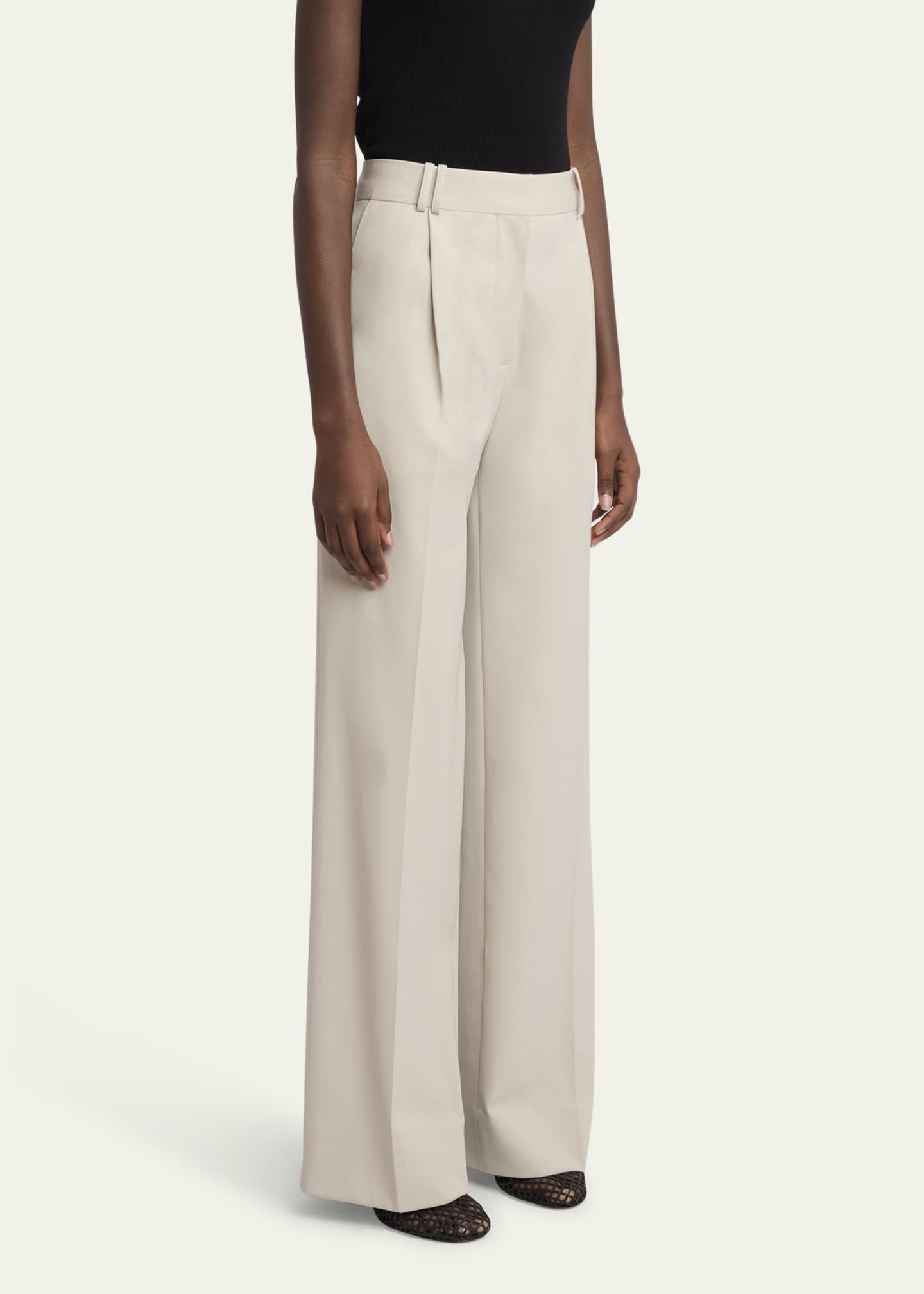 パンツ PROENZA SCHOULER Women Straight Pants R2526000BAW150L102 Whi Proenza Schouler Savannah Wool Gabardine Suiting Pants