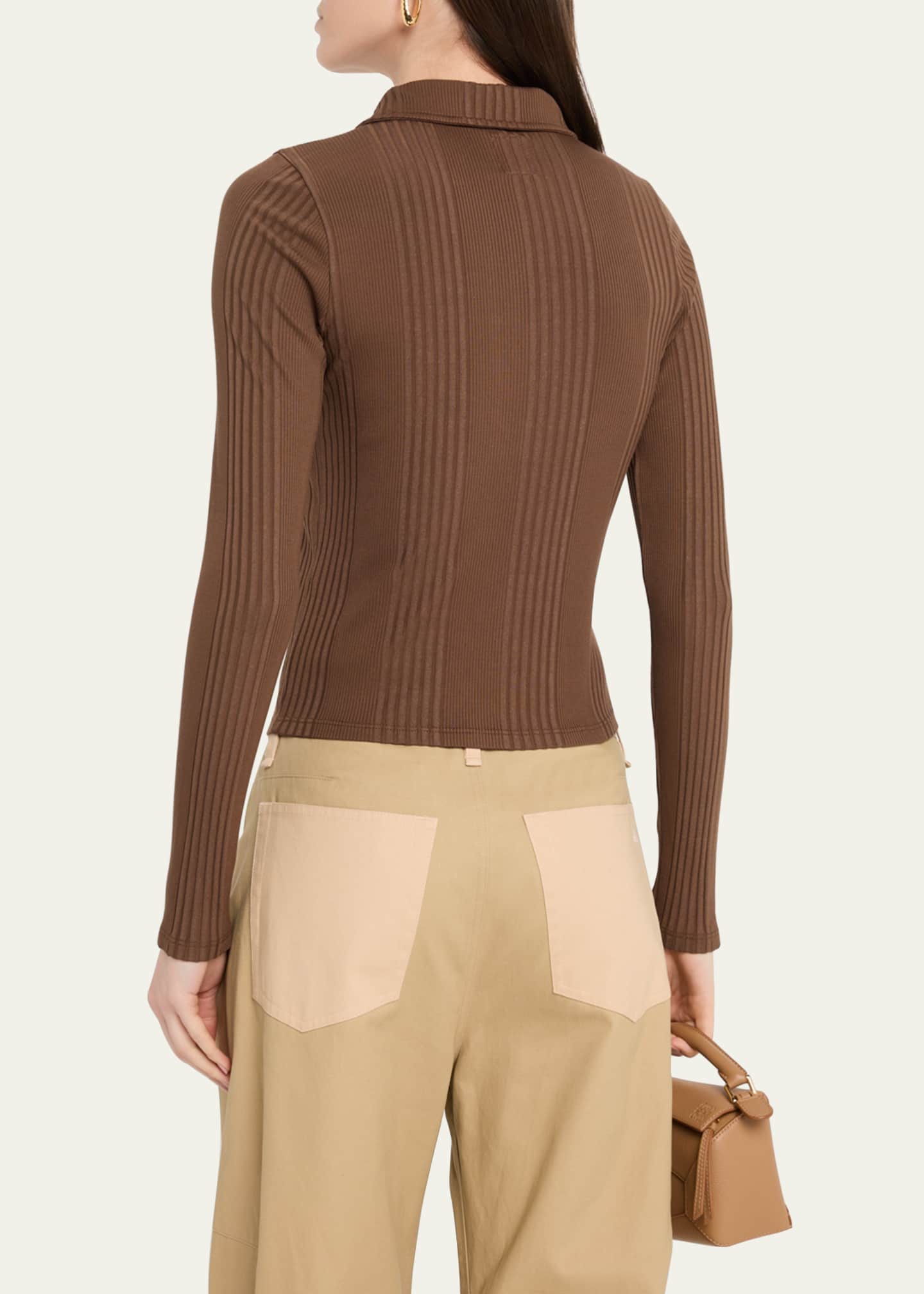 NSF Clothing Ali Fitted Ribbed Polo Image 3 of 5