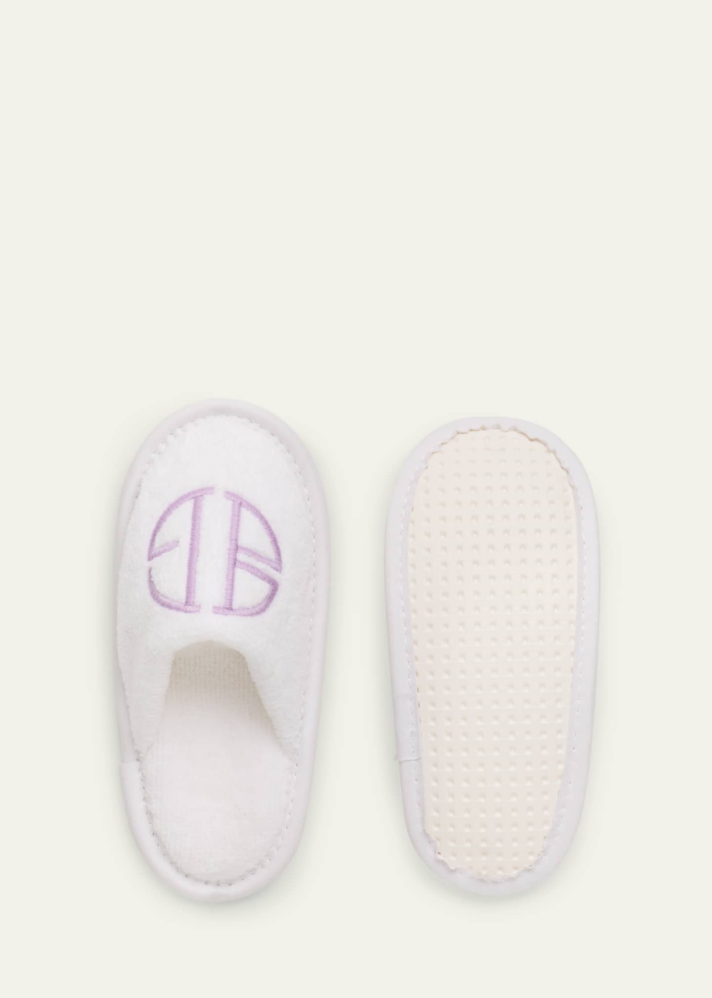 Timo & Violet Kid's BG Logo Velour Terry Slippers, 3T-10 Image 2 of 3