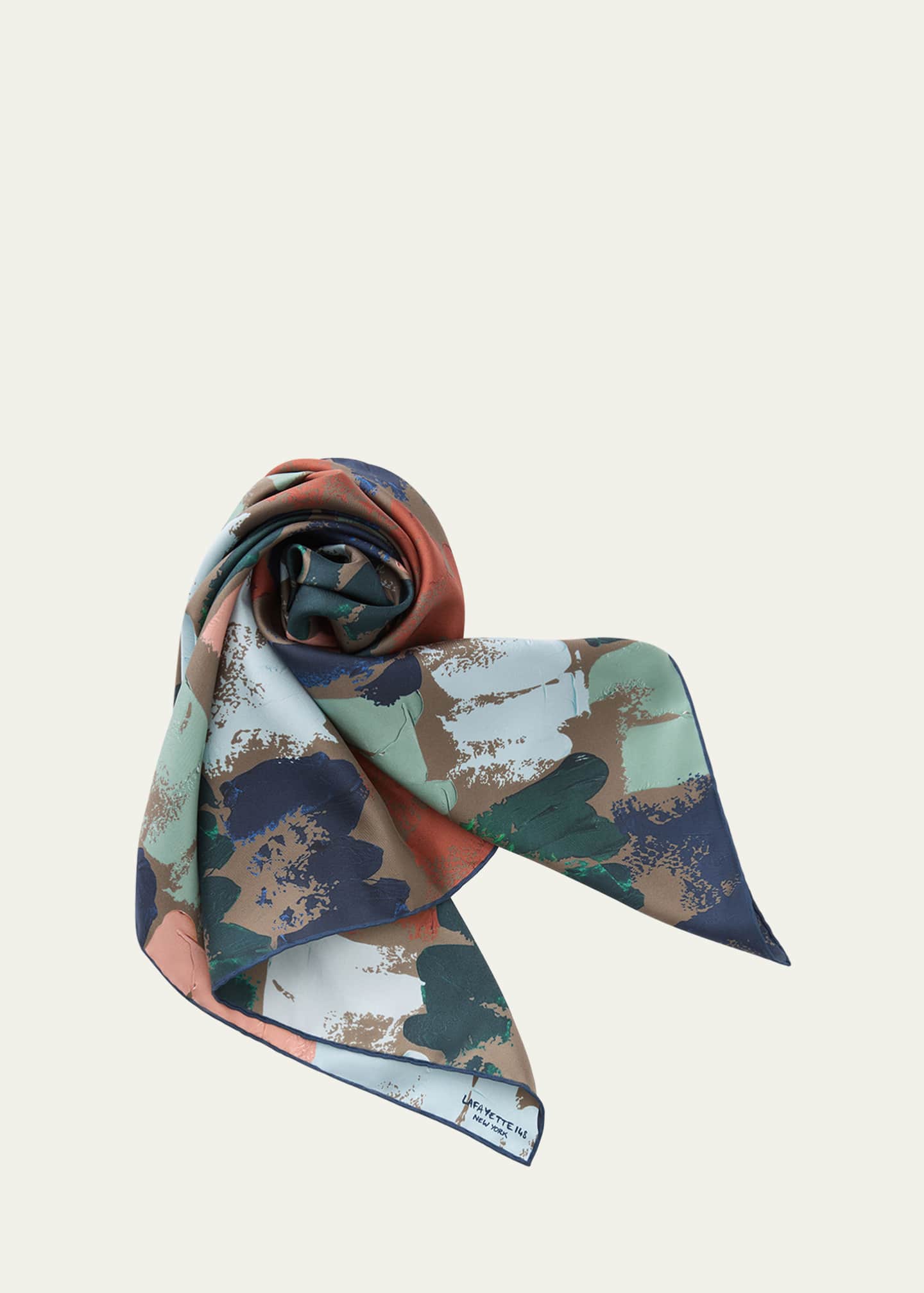 Lafayette 148 New York Painter's Palette Square Silk Twill Scarf Image 4 of 4